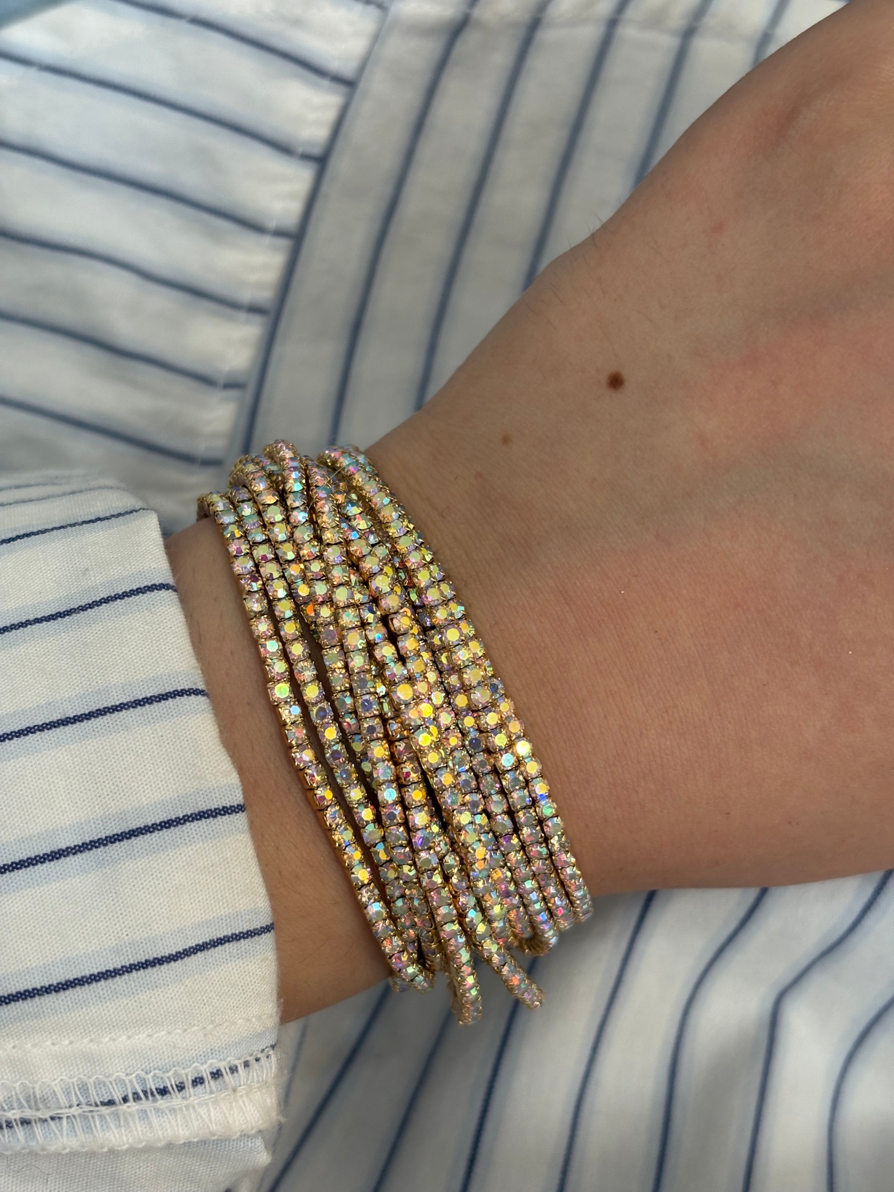 Multistone stretchable bracelet