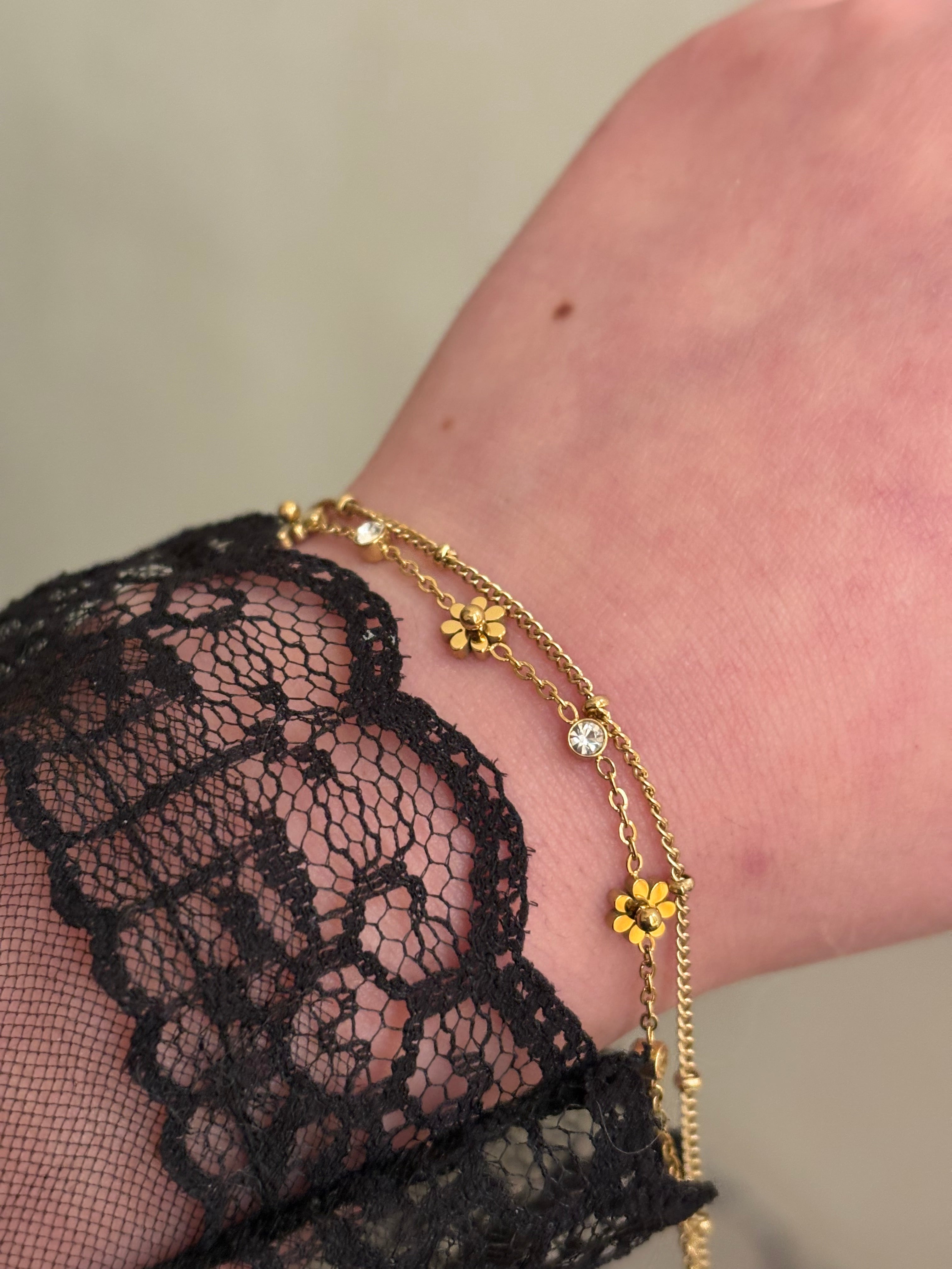 Flora layered bracelet