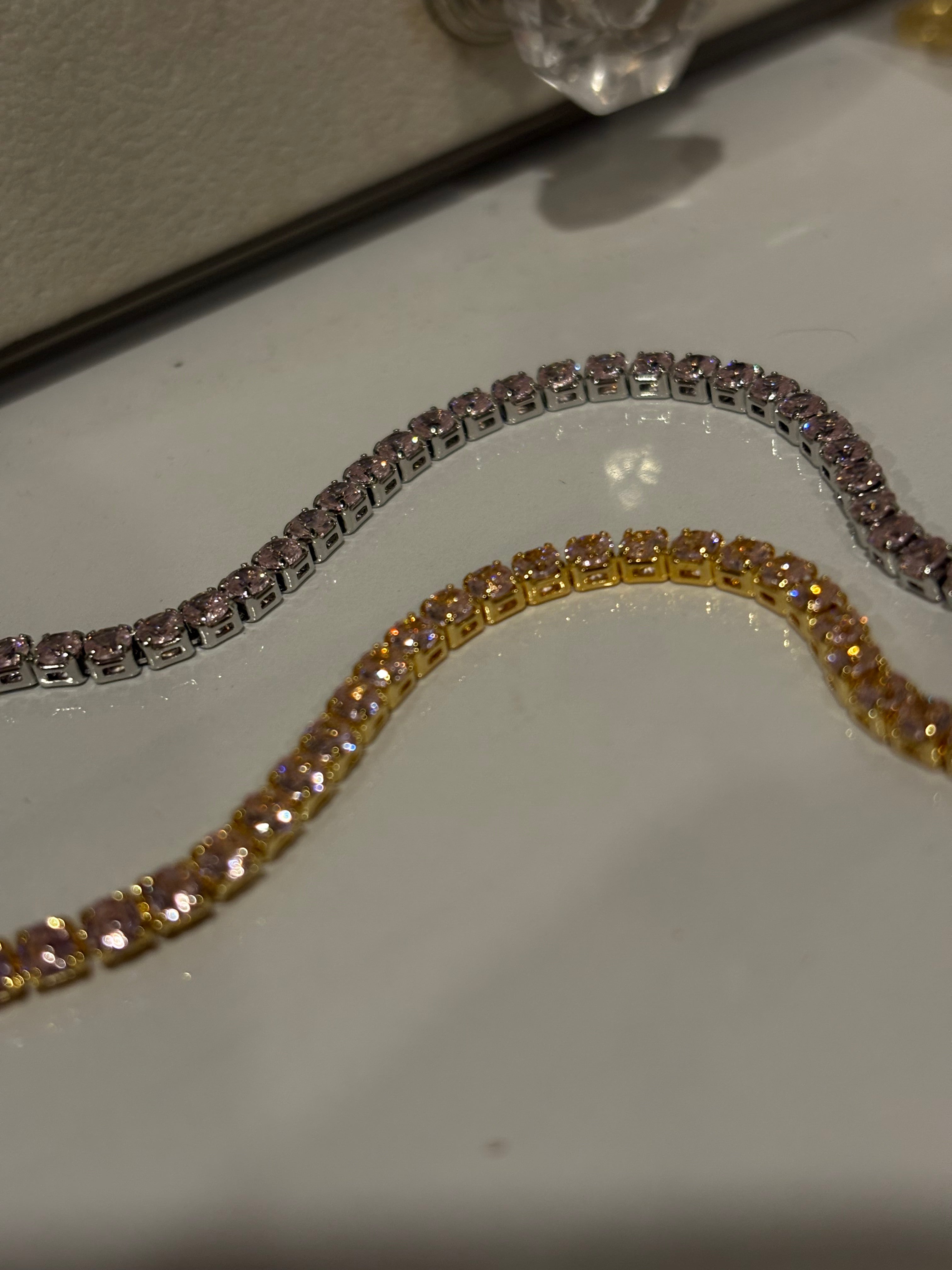 Vibe tennis bracelet(pink)