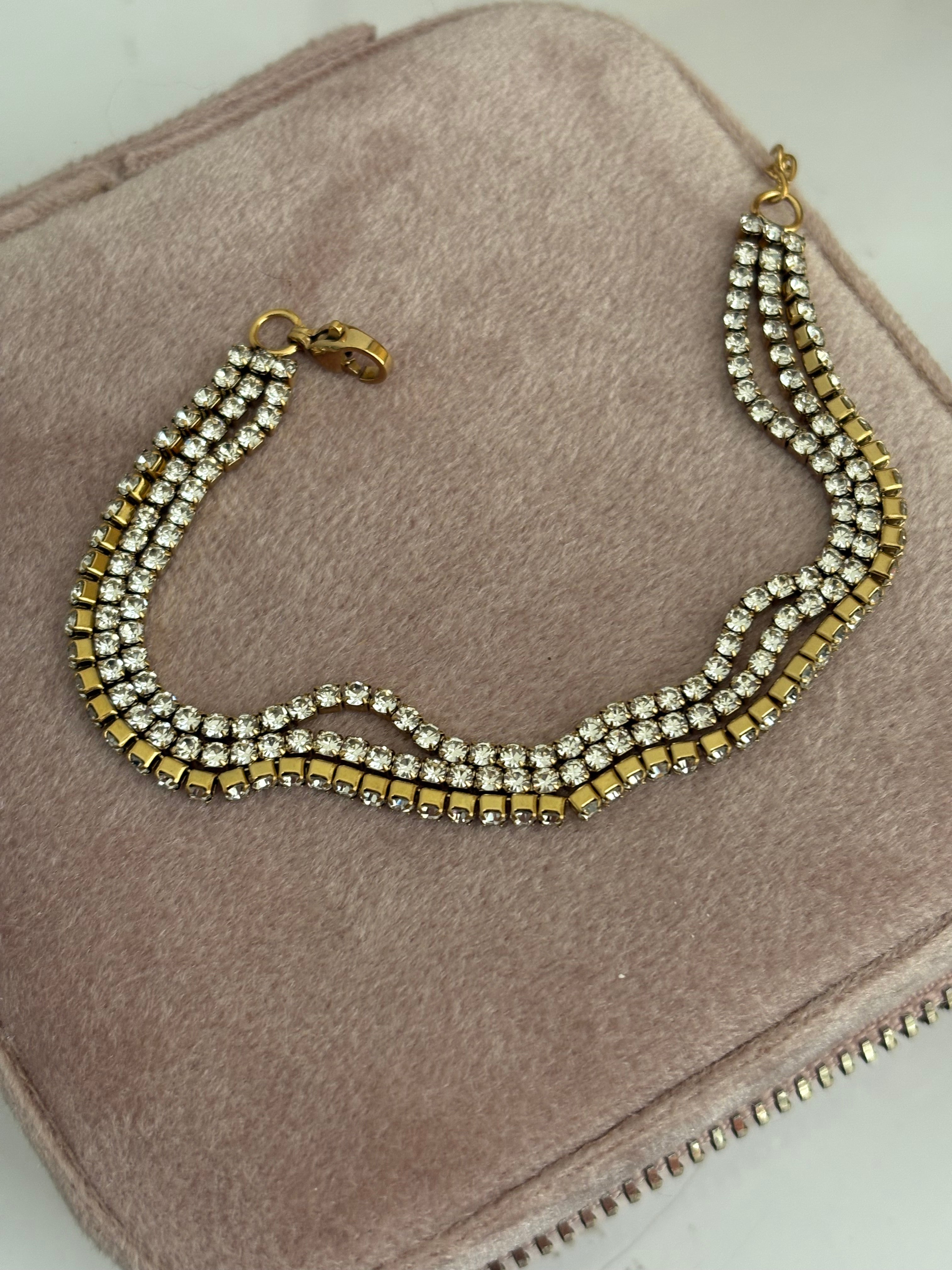 3 layered tennis bracelet