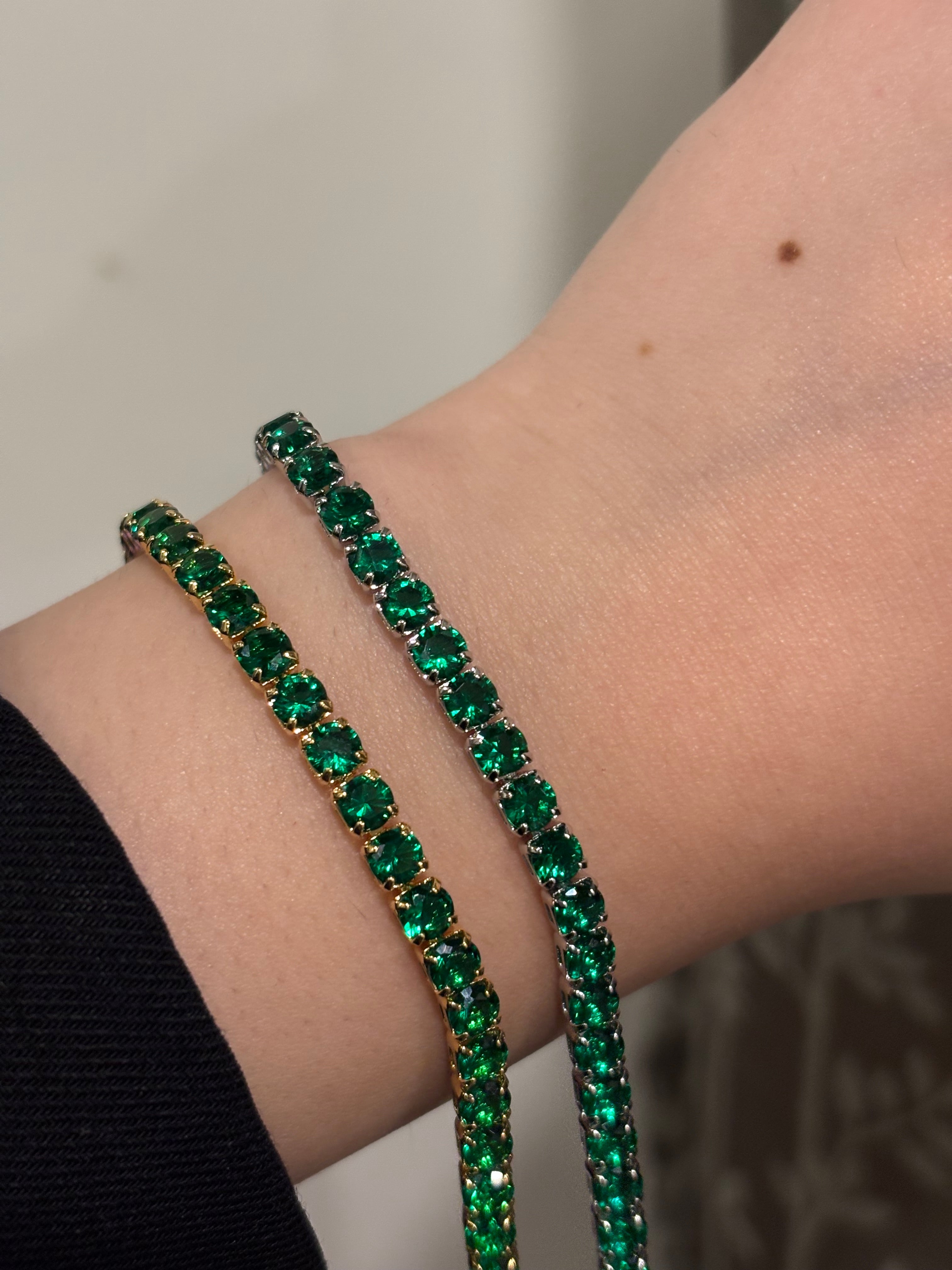 Aura tennis bracelet(emerald)