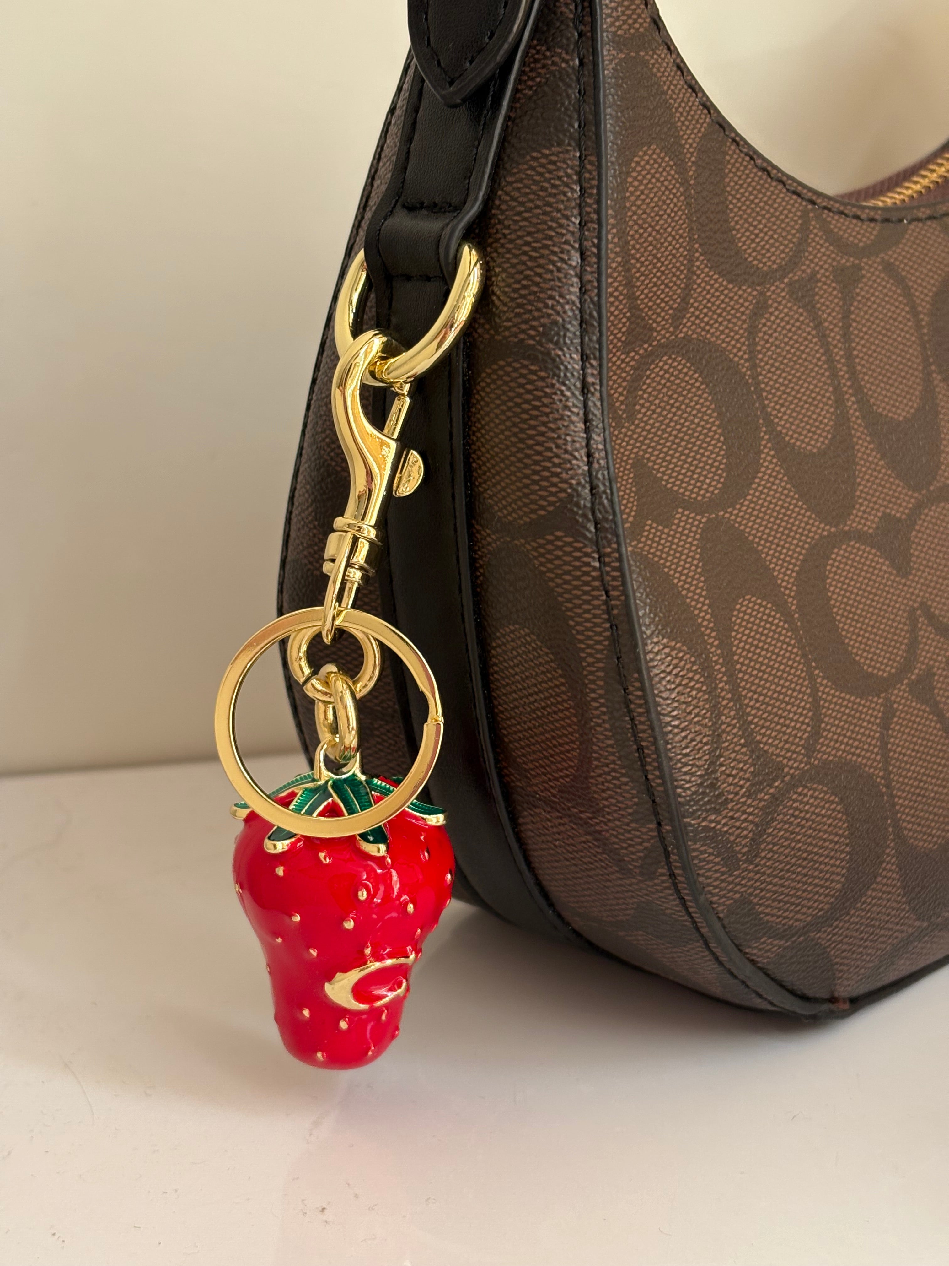 Strawberry bag charm