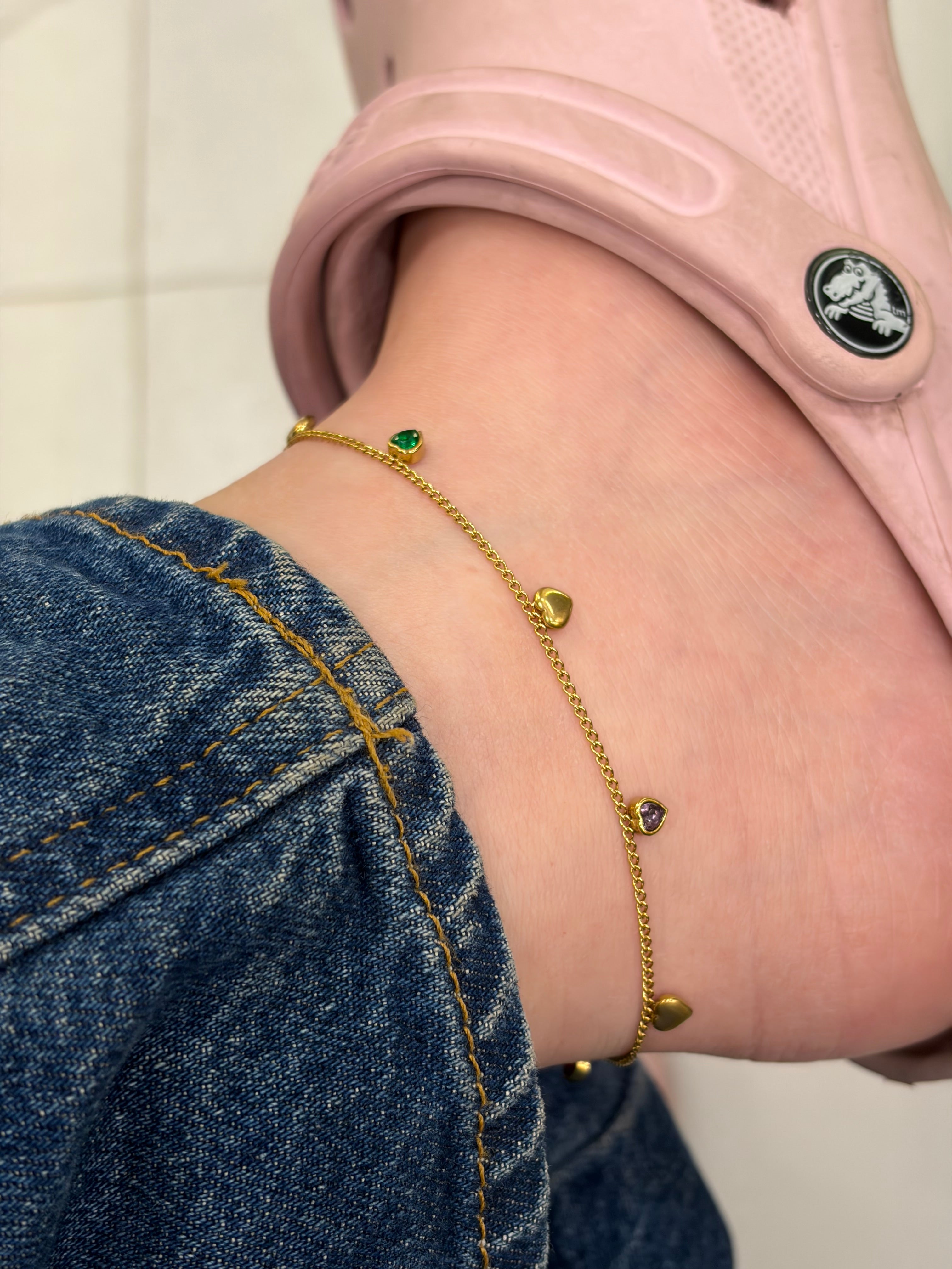 Heart anklet(1pc)