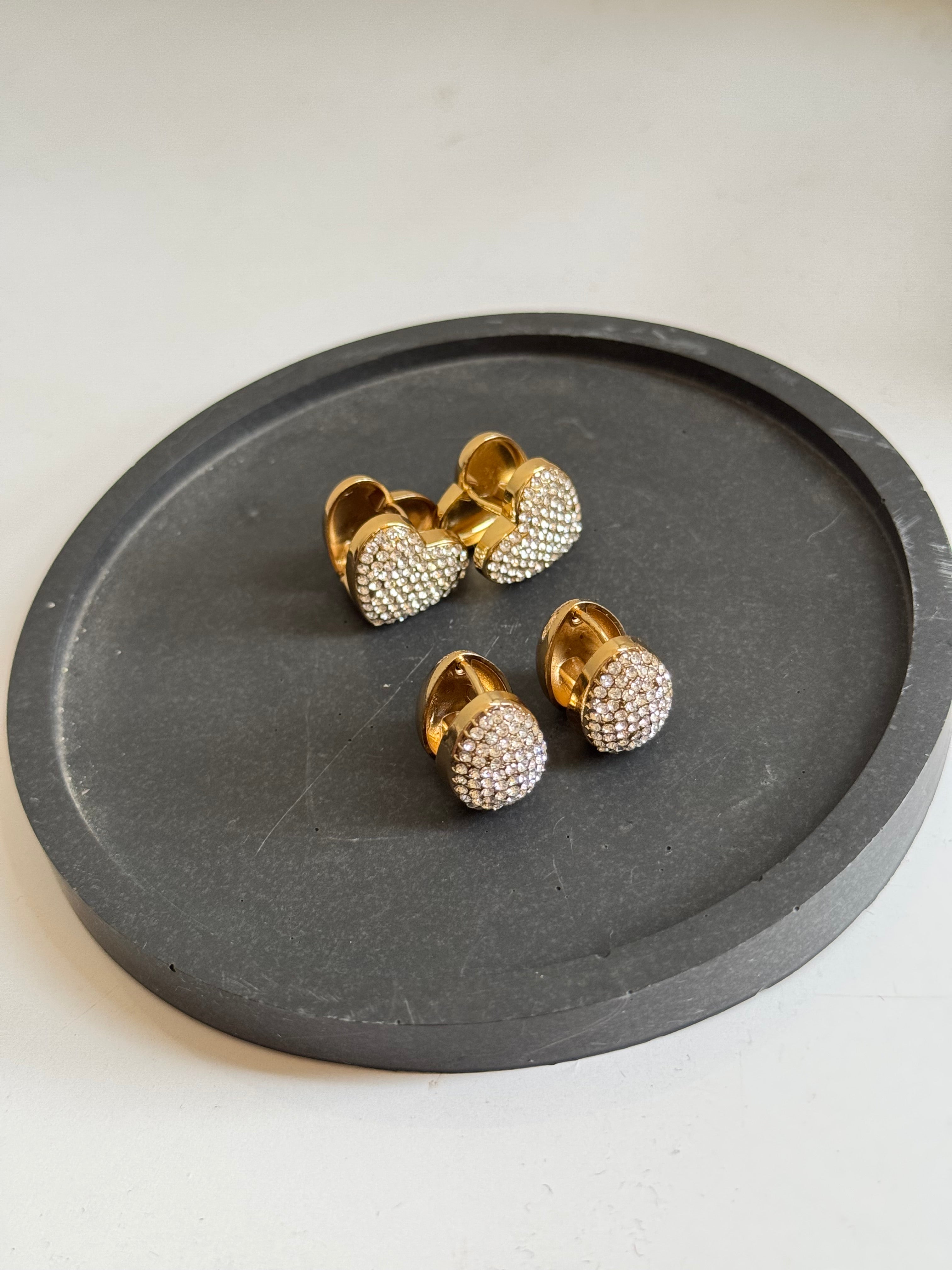 Rhinestone double sided studs