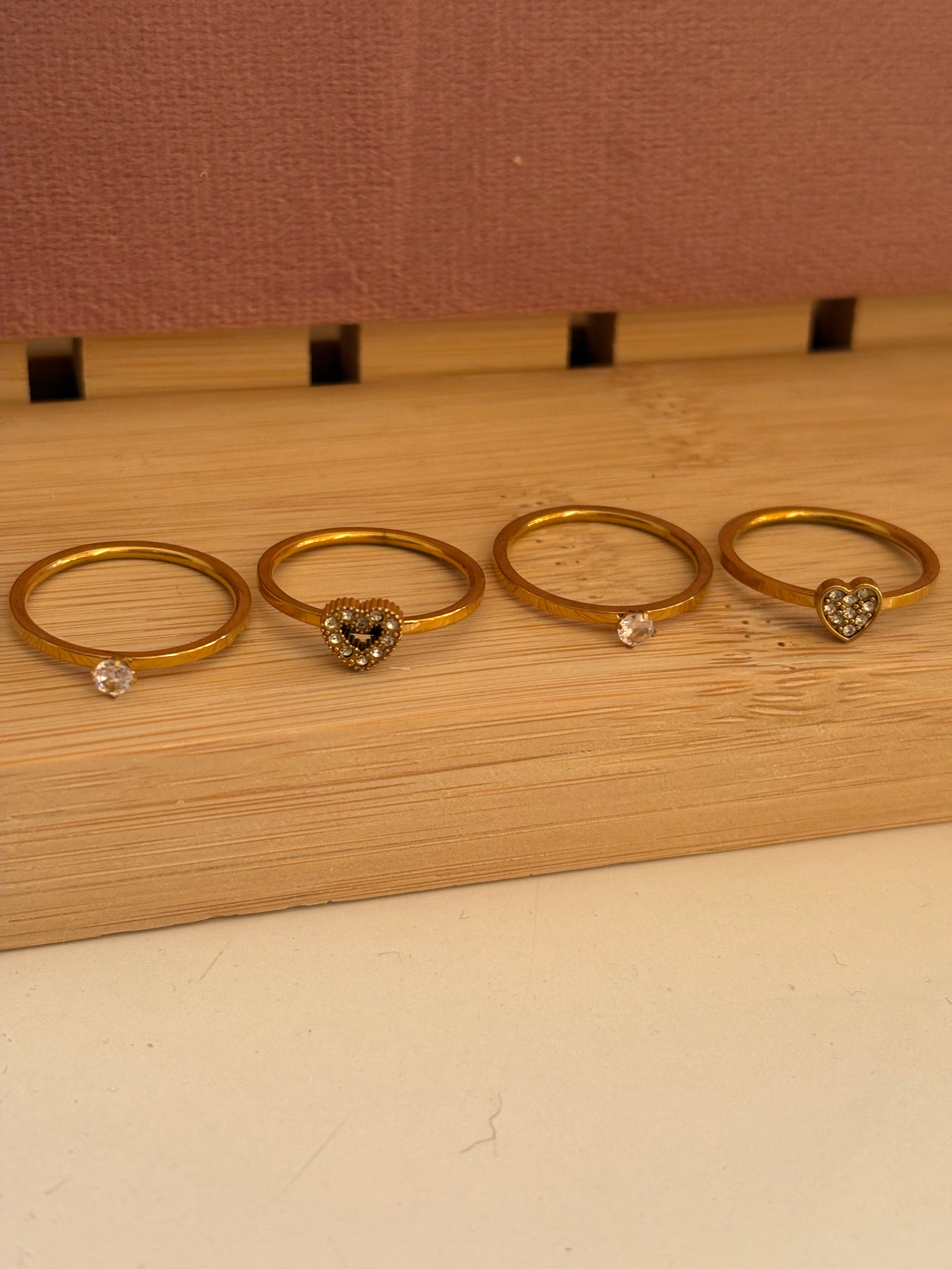 Hearts ring set