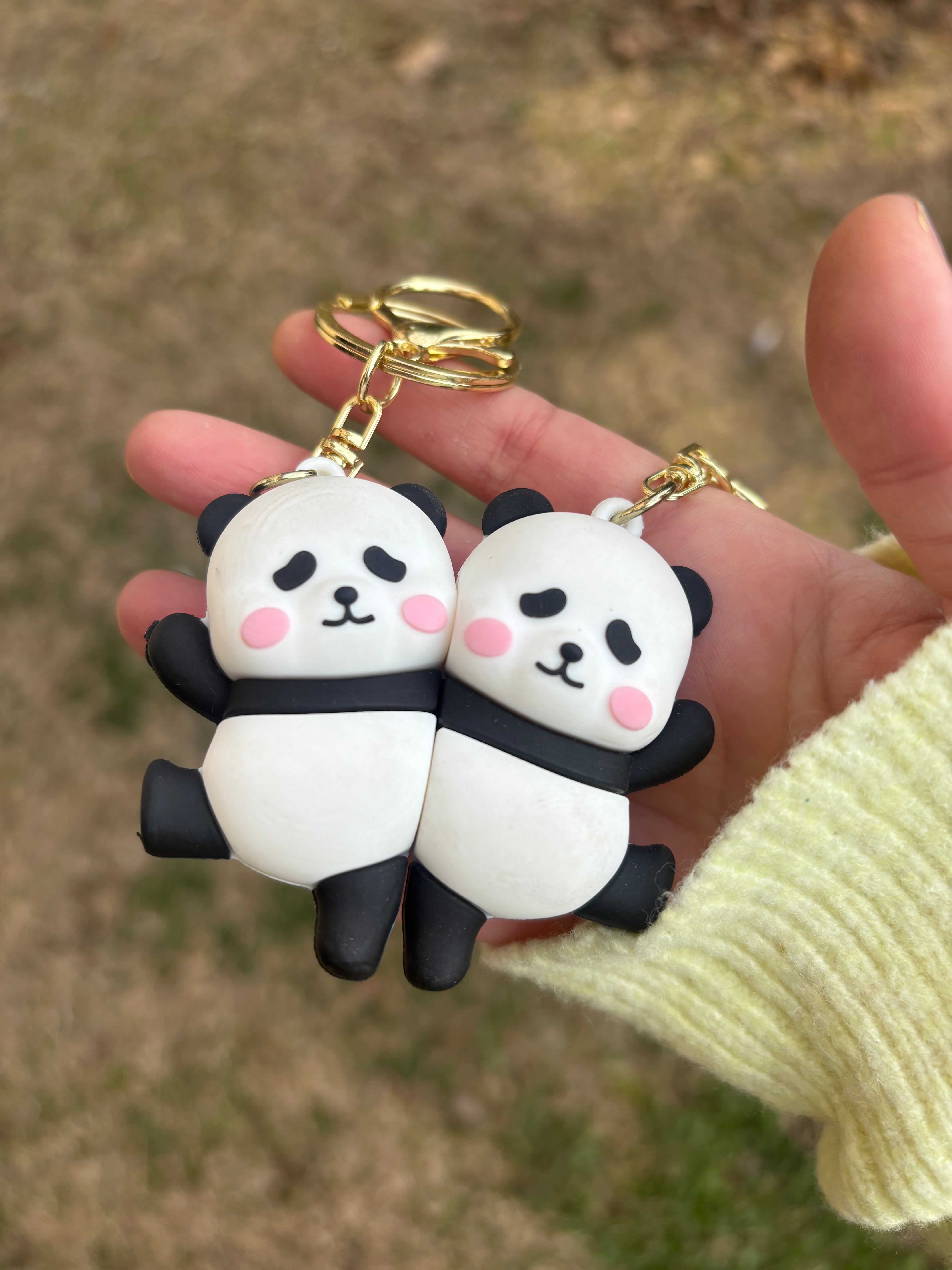 Panda keychain(pair)