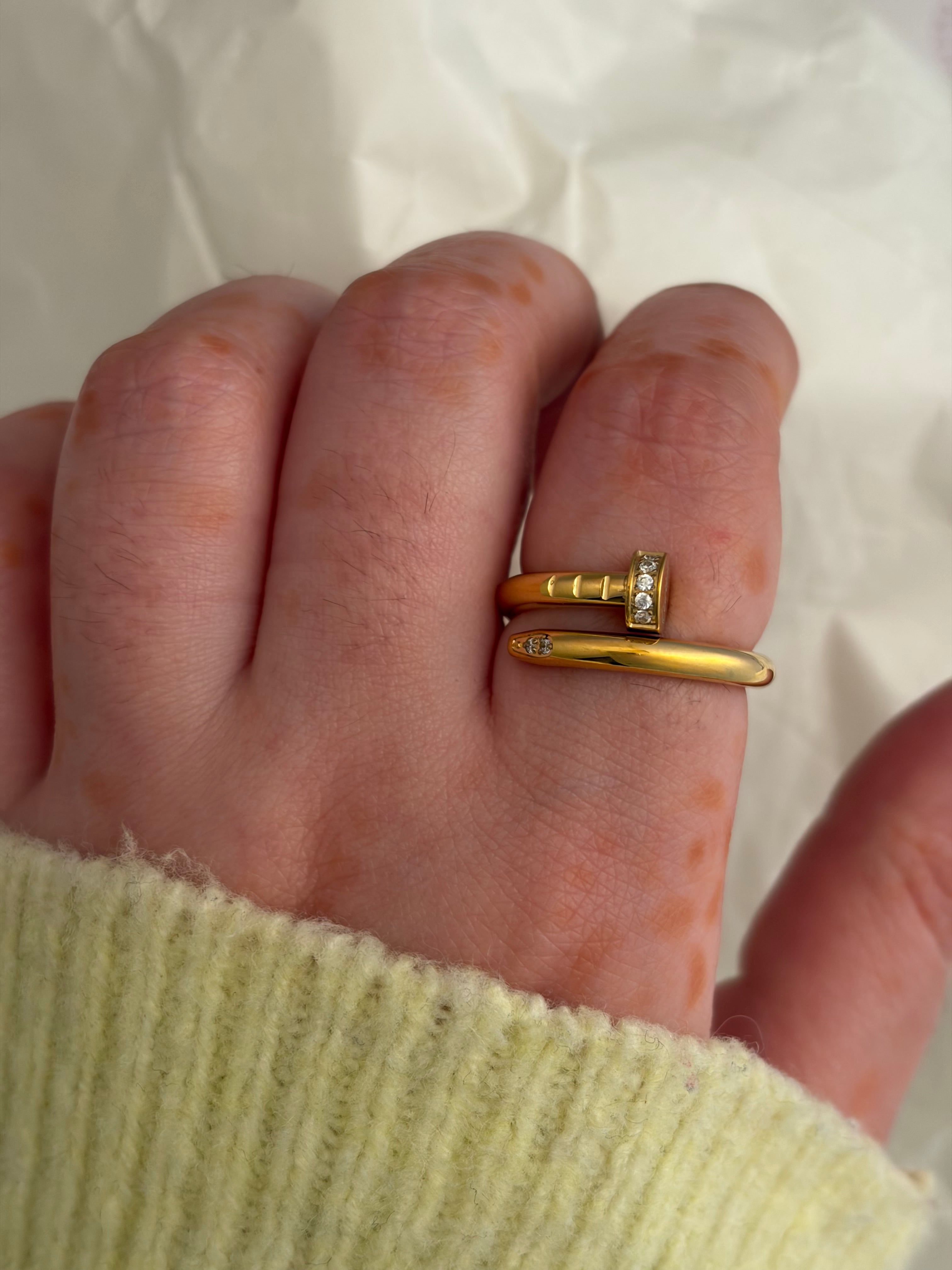 Nail studded ring