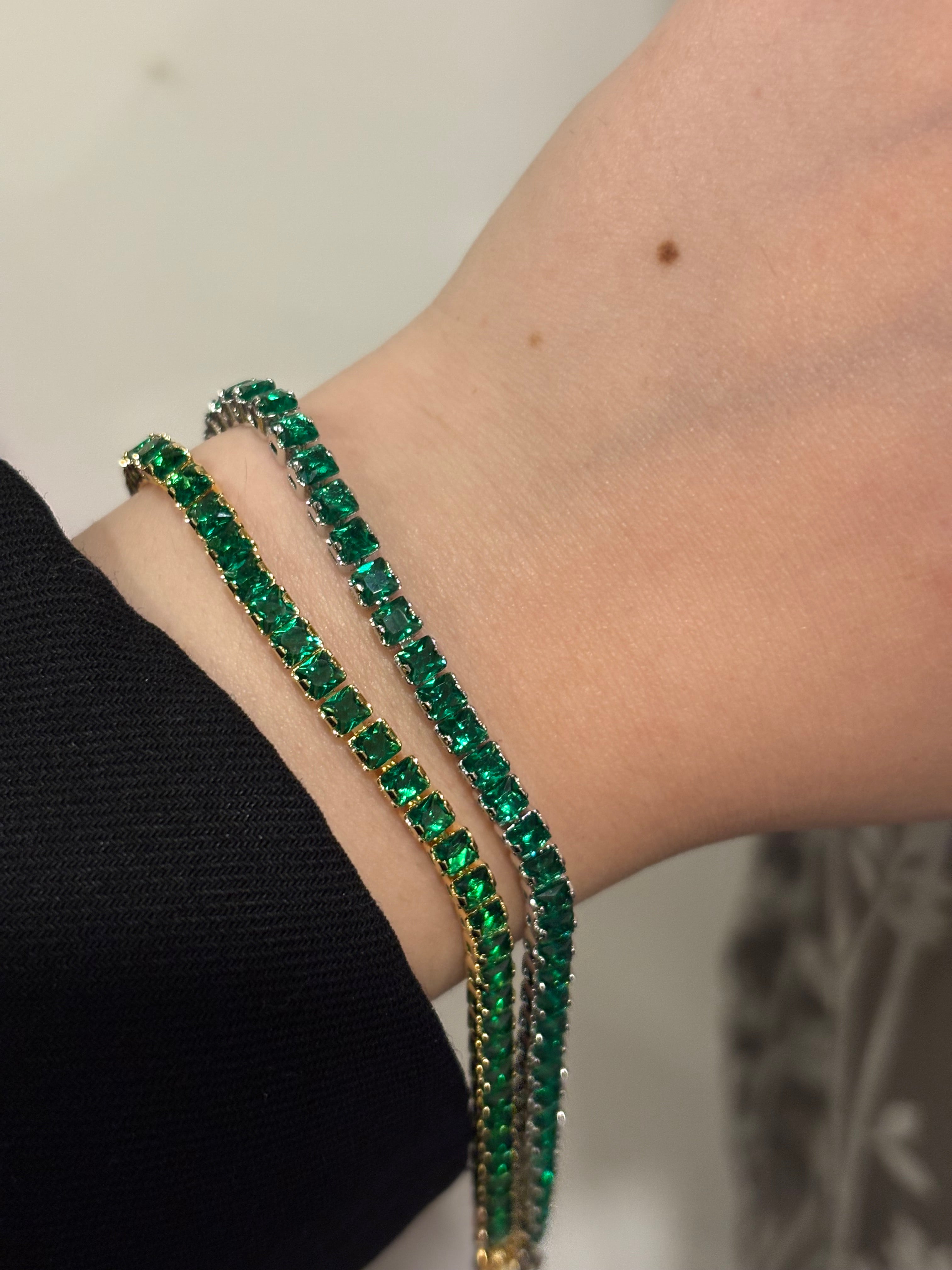 Vera tennis bracelet(emerald)