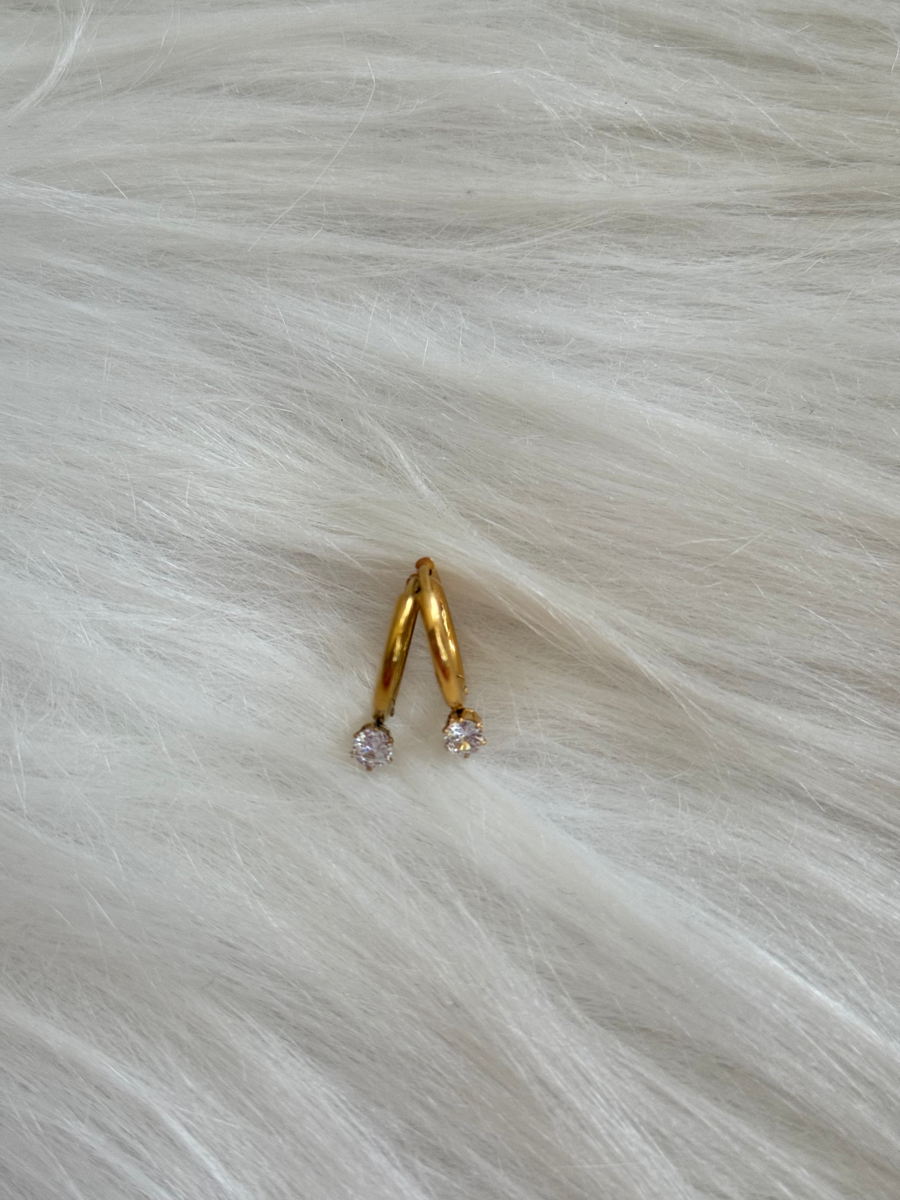 Dainty stone earring