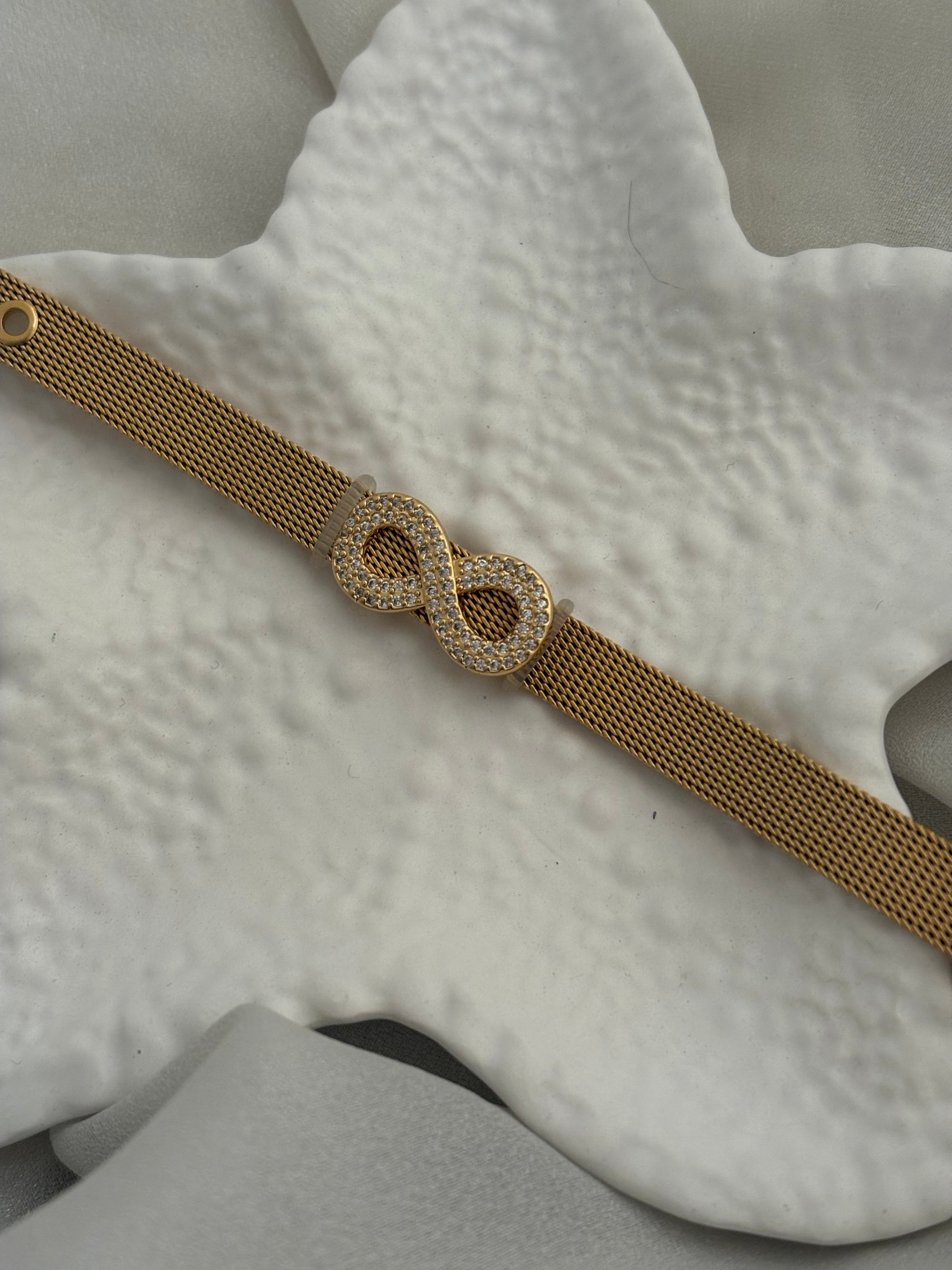 Infinity strap bracelet