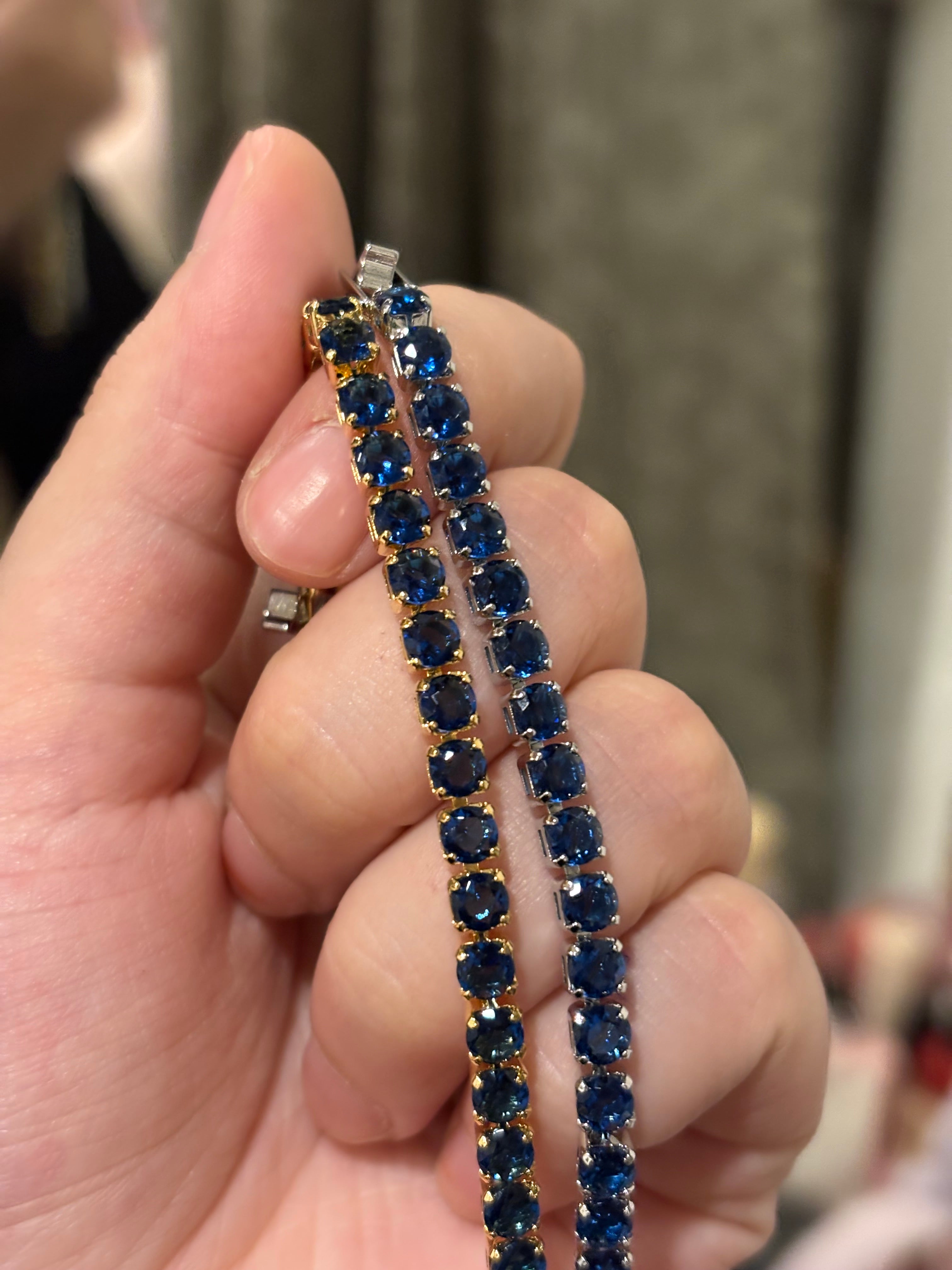 Aura tennis bracelet(blue)