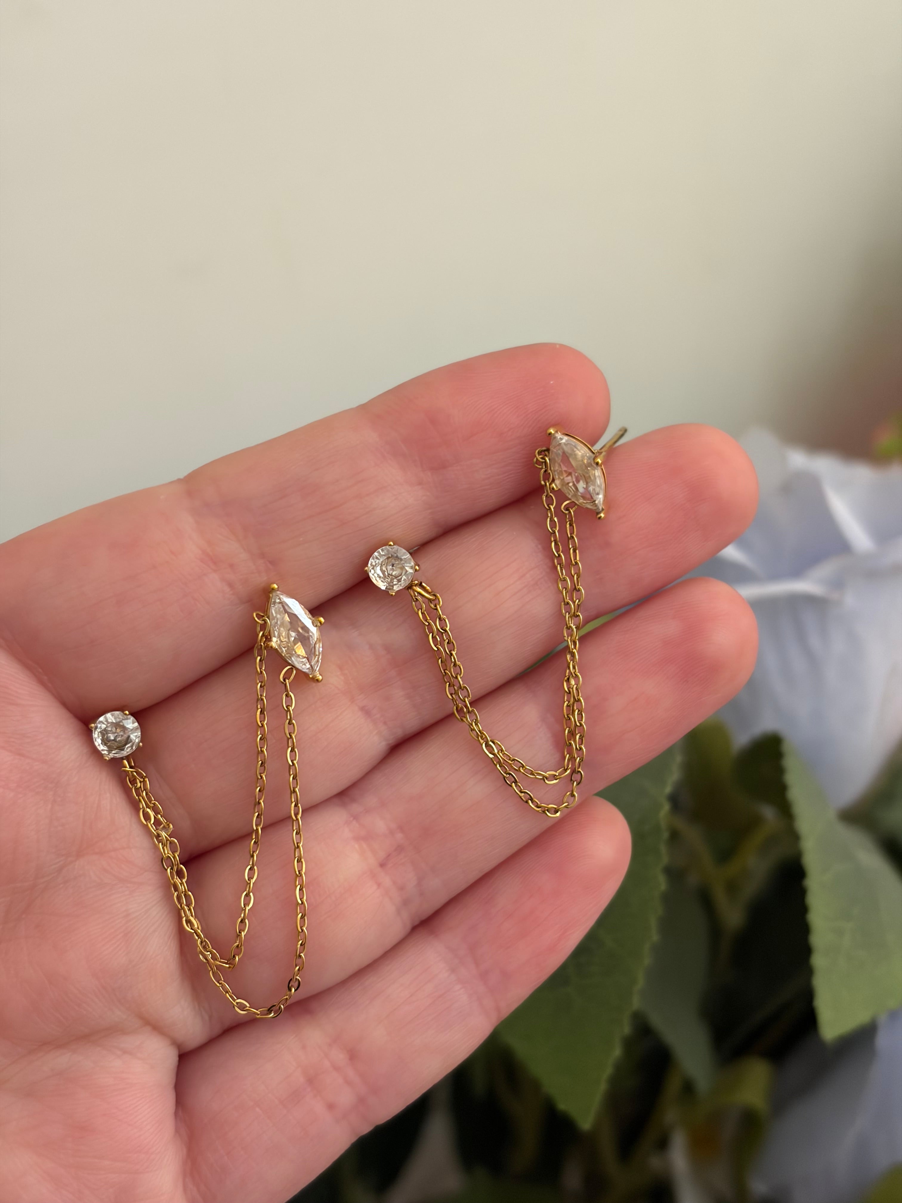 Dew chain earring(pair)