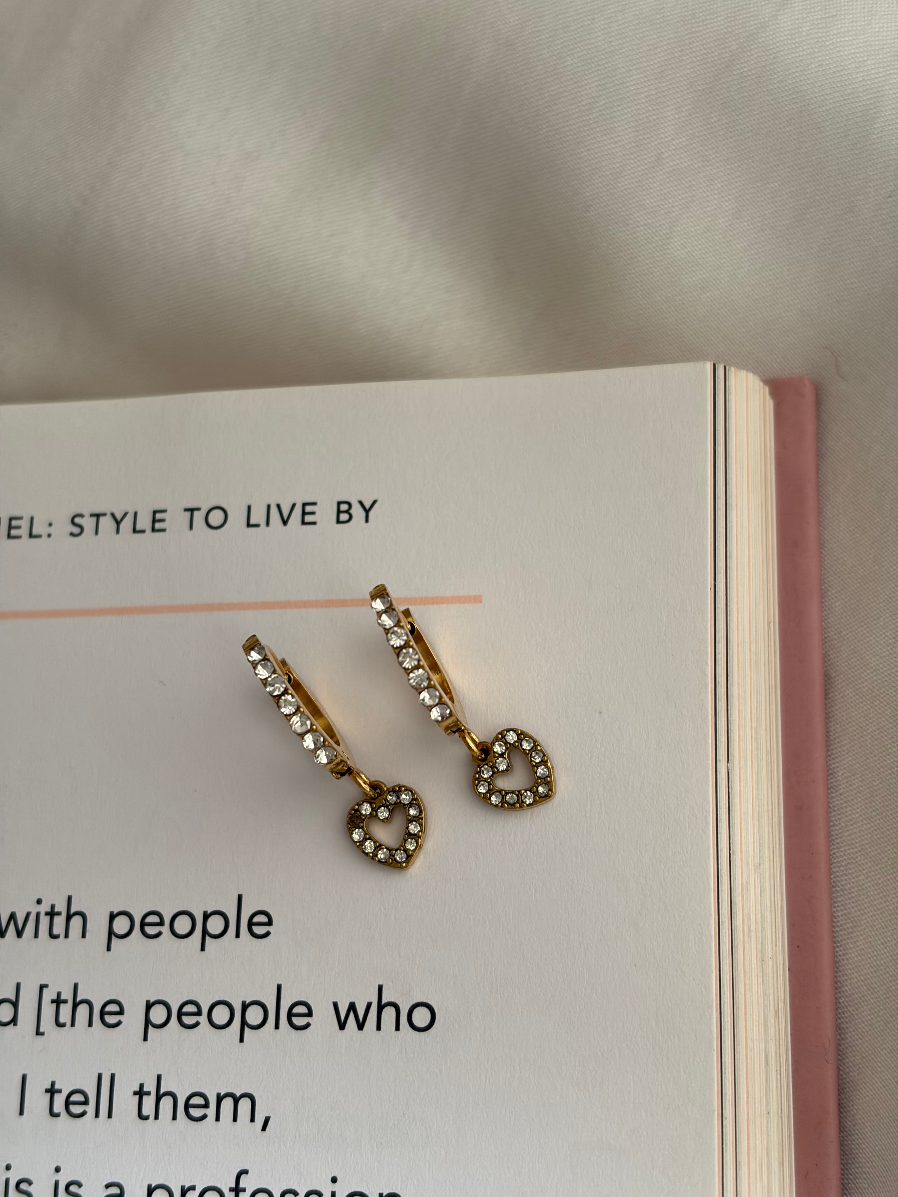 Hollow heart earring