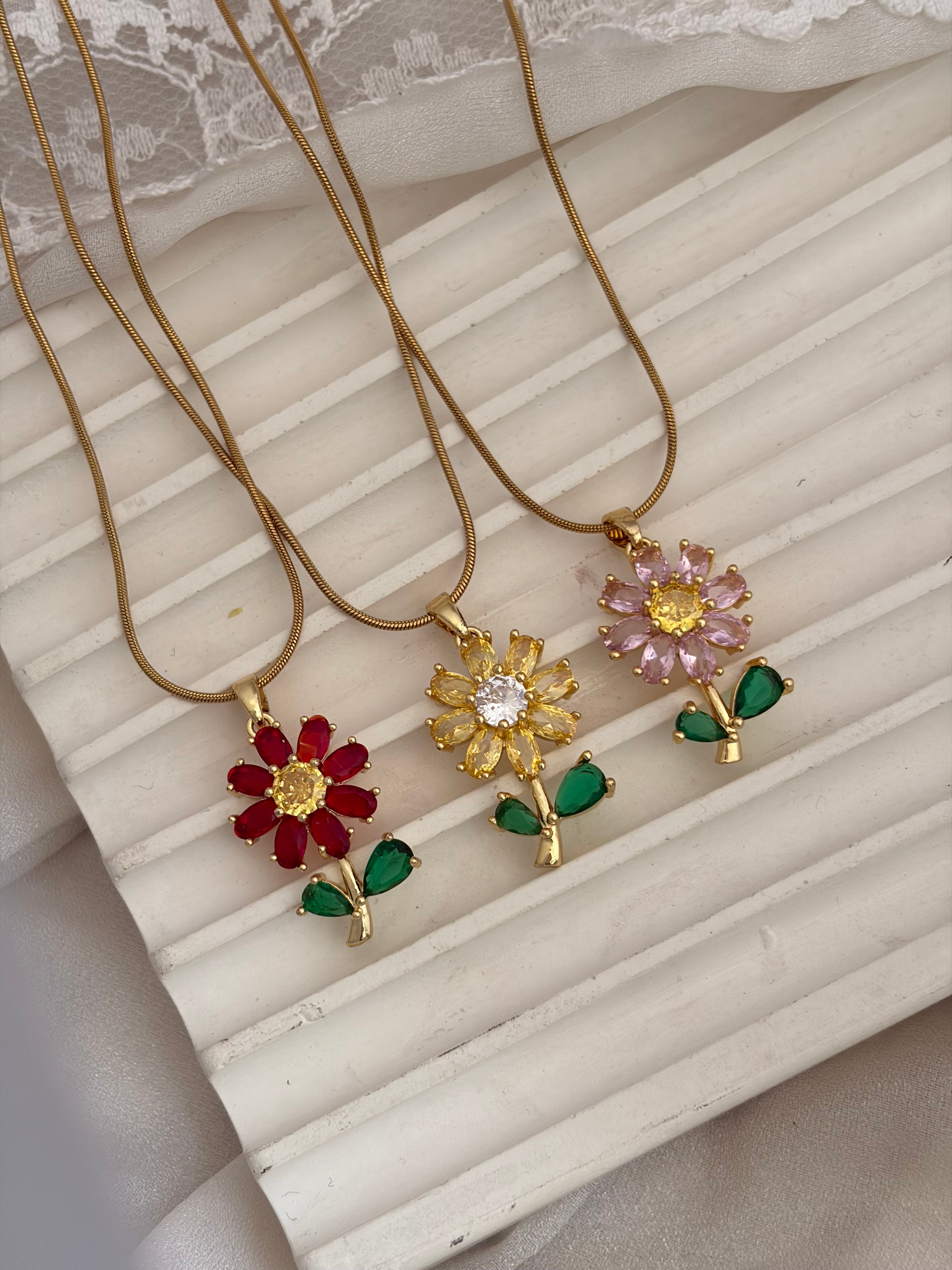 Sunflower necklace