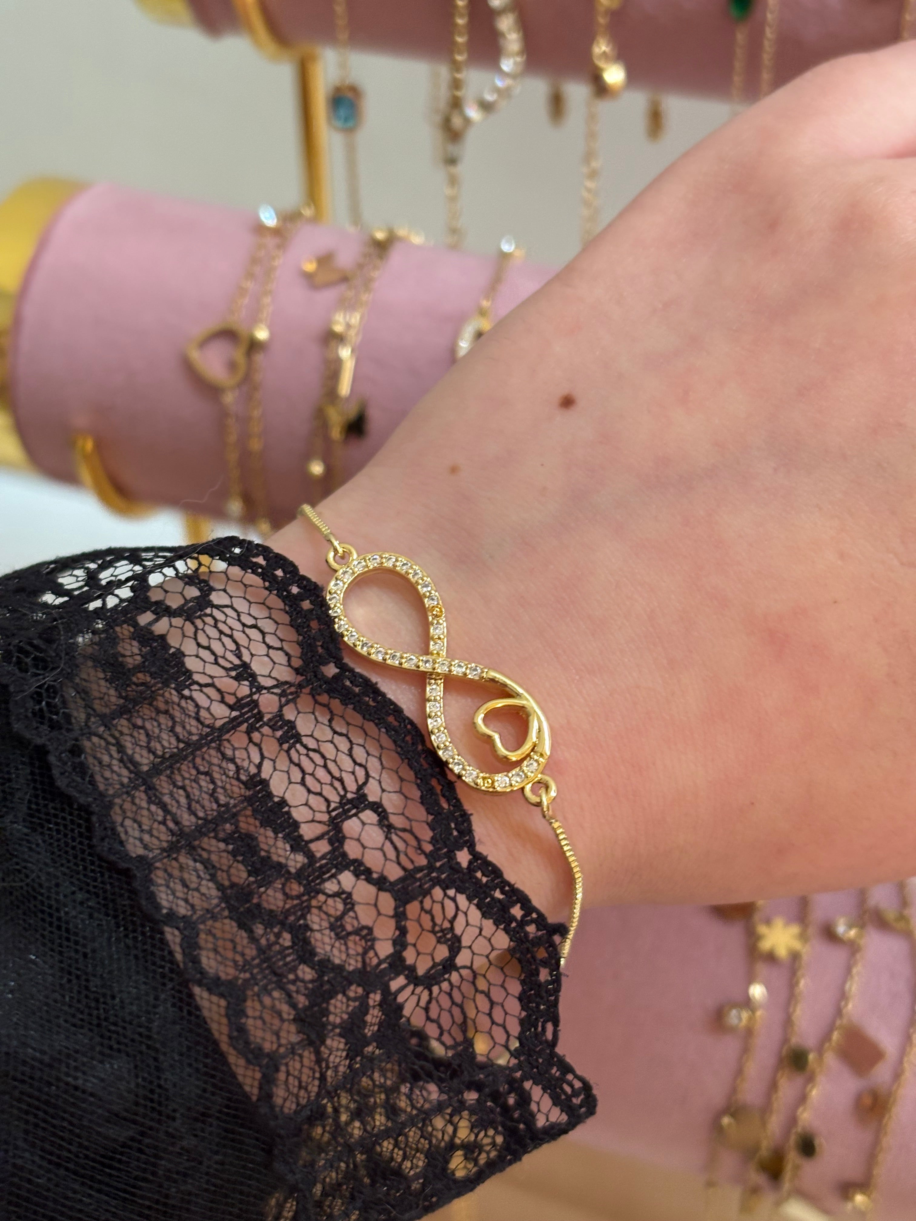 Infinity heart bracelet