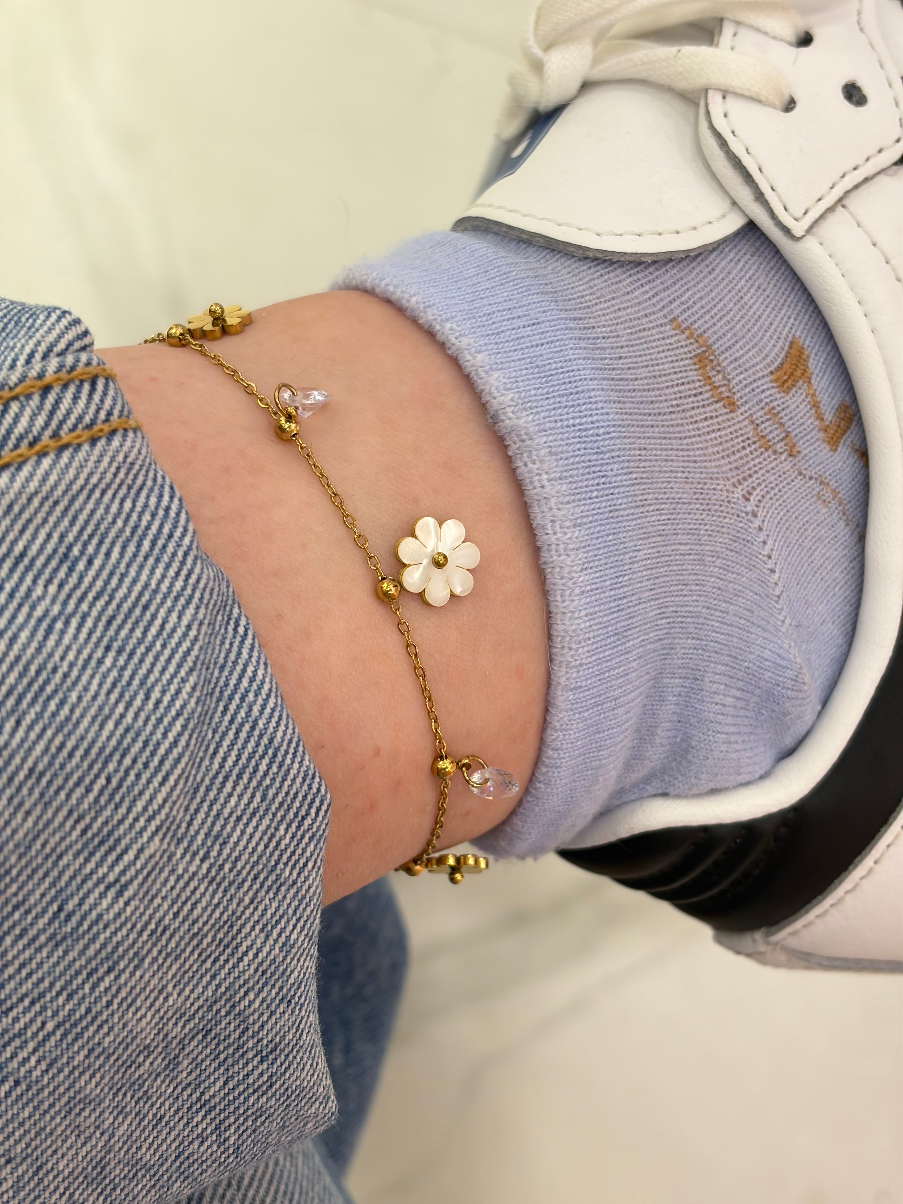 White flower anklet (1pc)