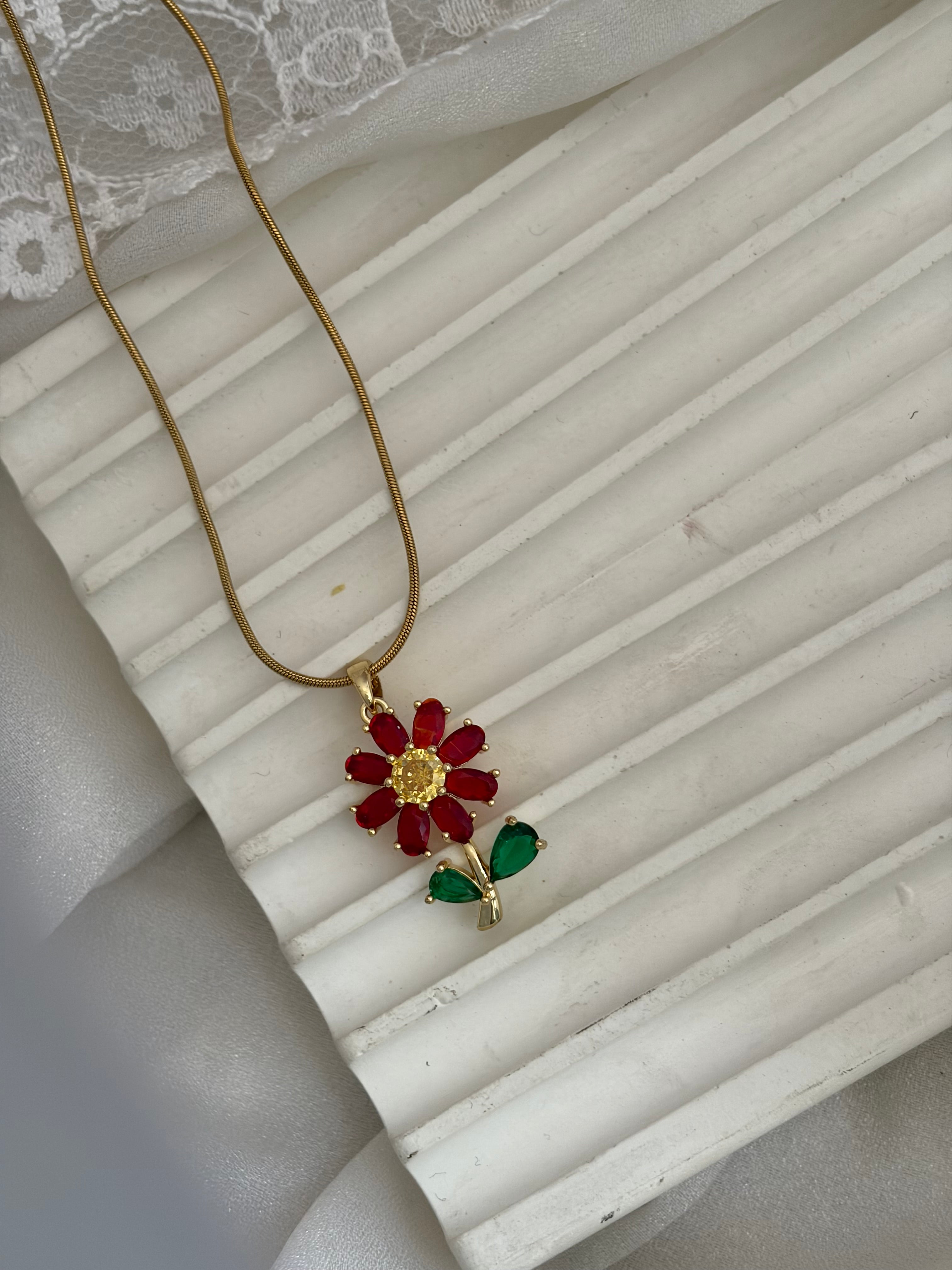 Sunflower necklace