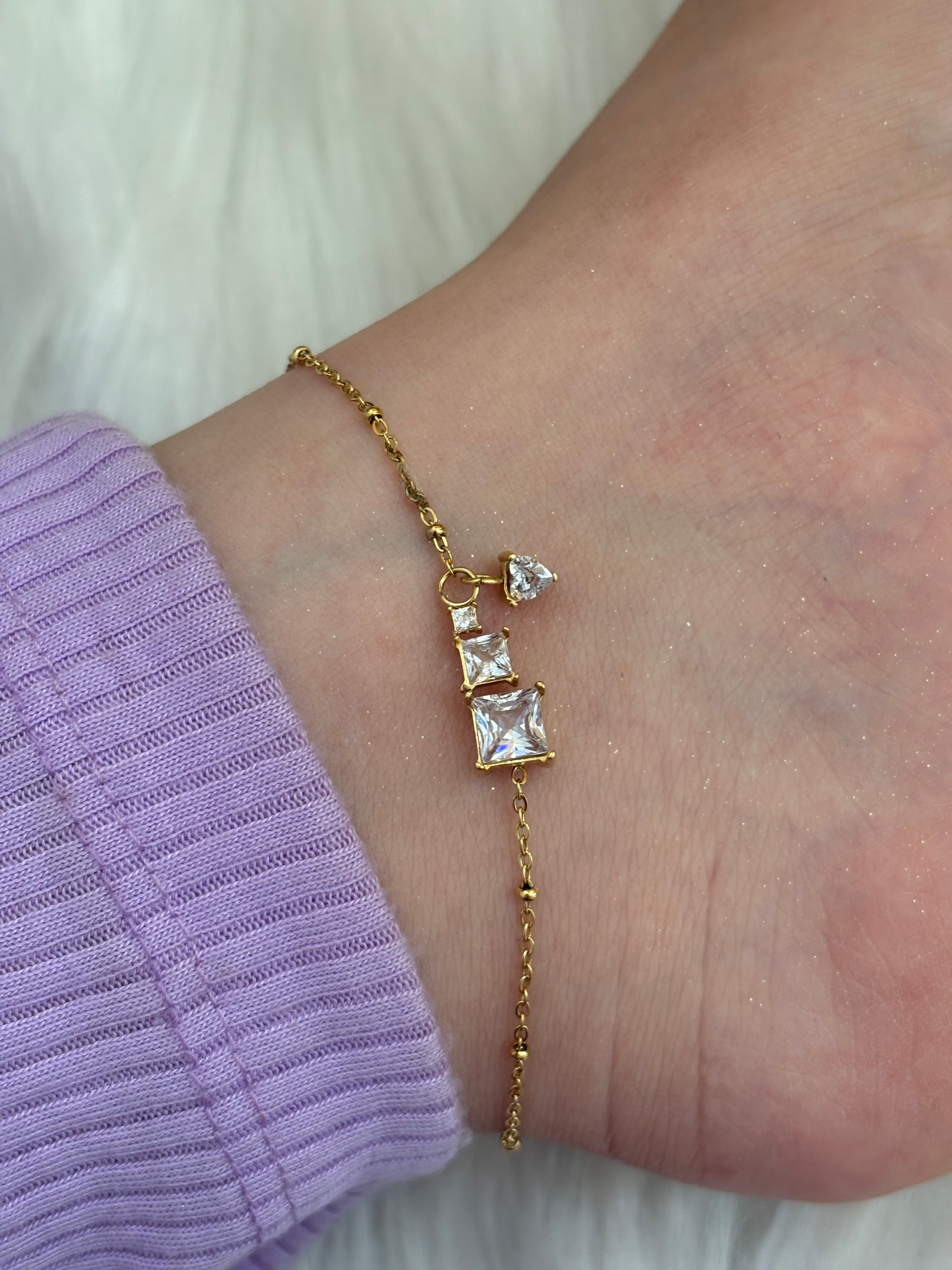 Heart drop anklet (1pc)