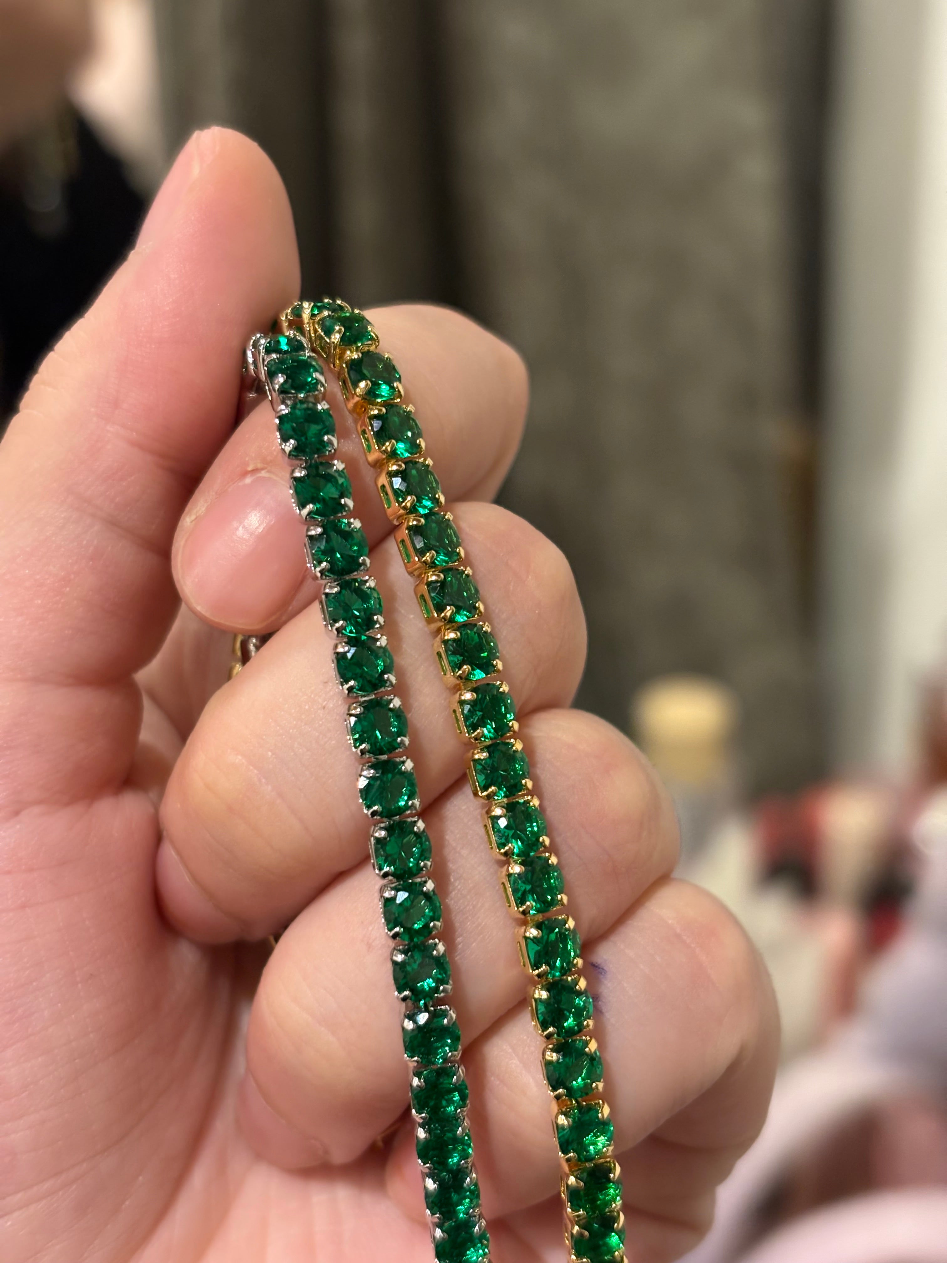 Aura tennis bracelet(emerald)