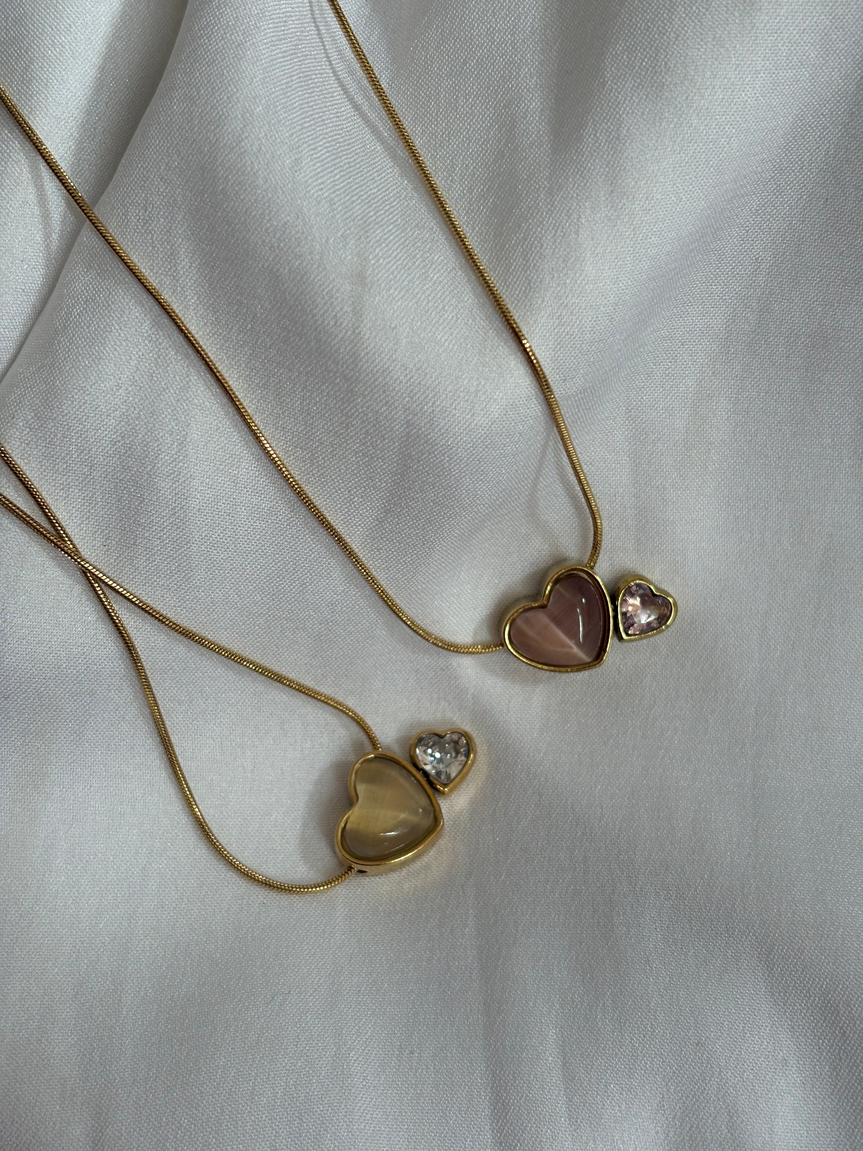 Dual heart necklace