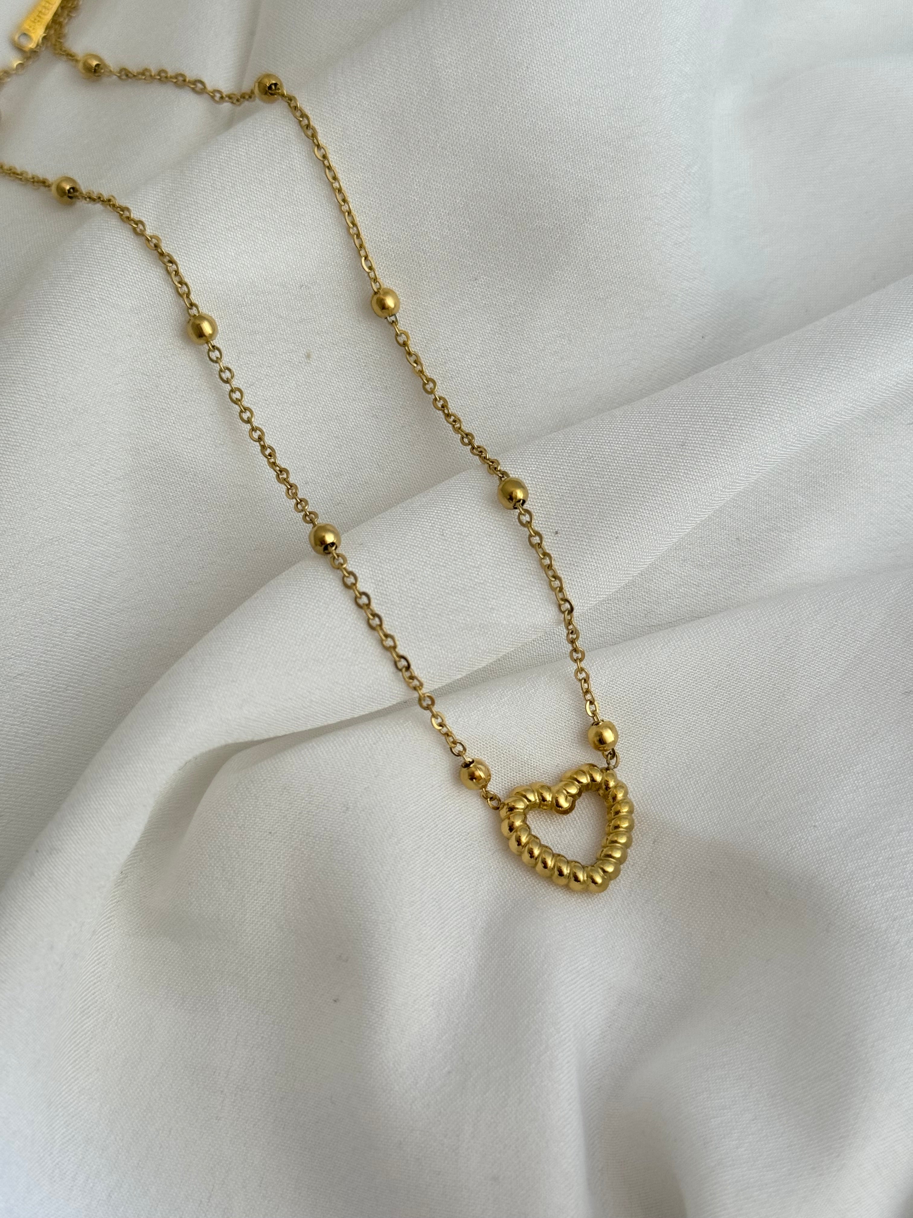 Heart beaded necklace