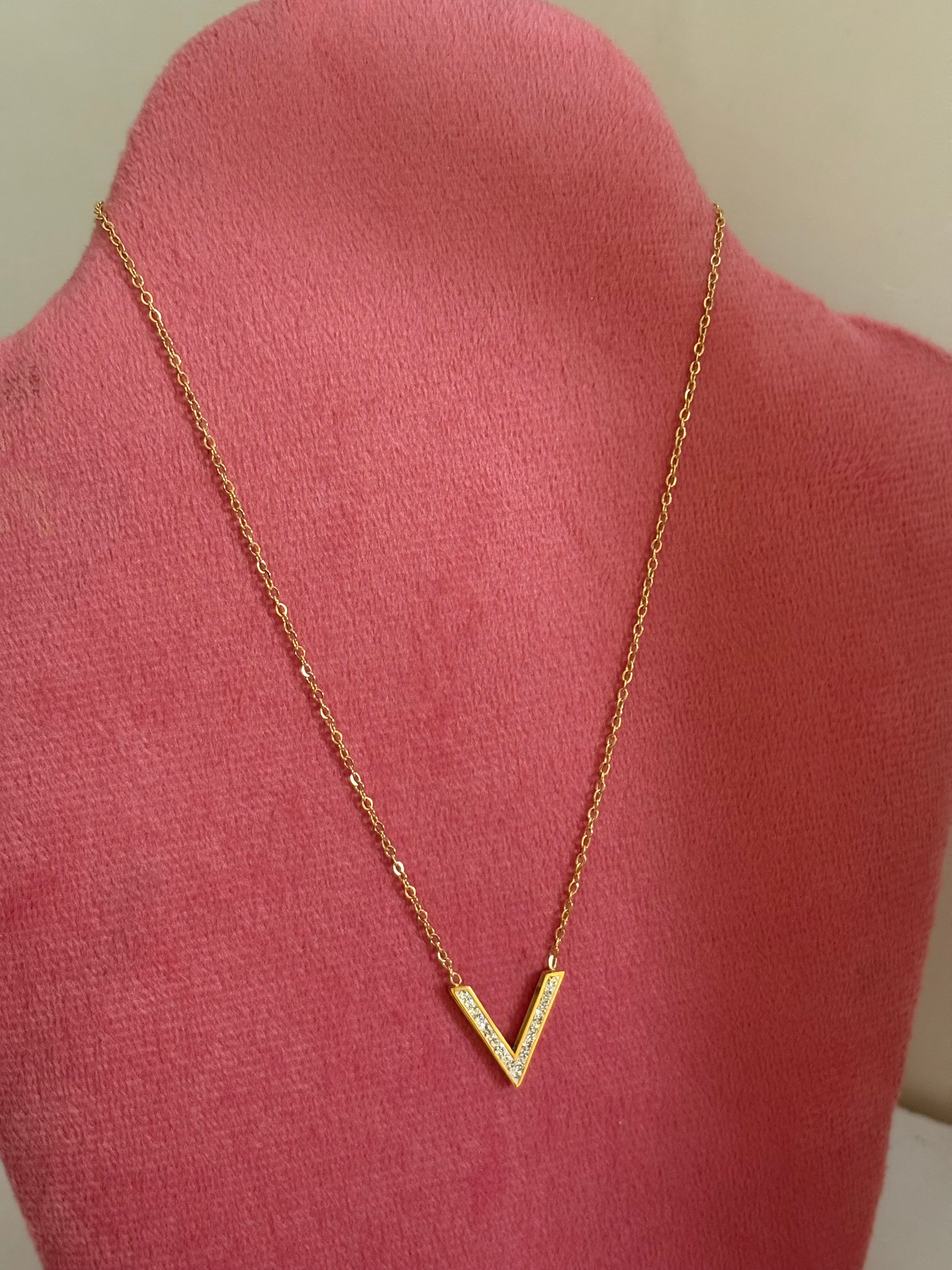 V necklace