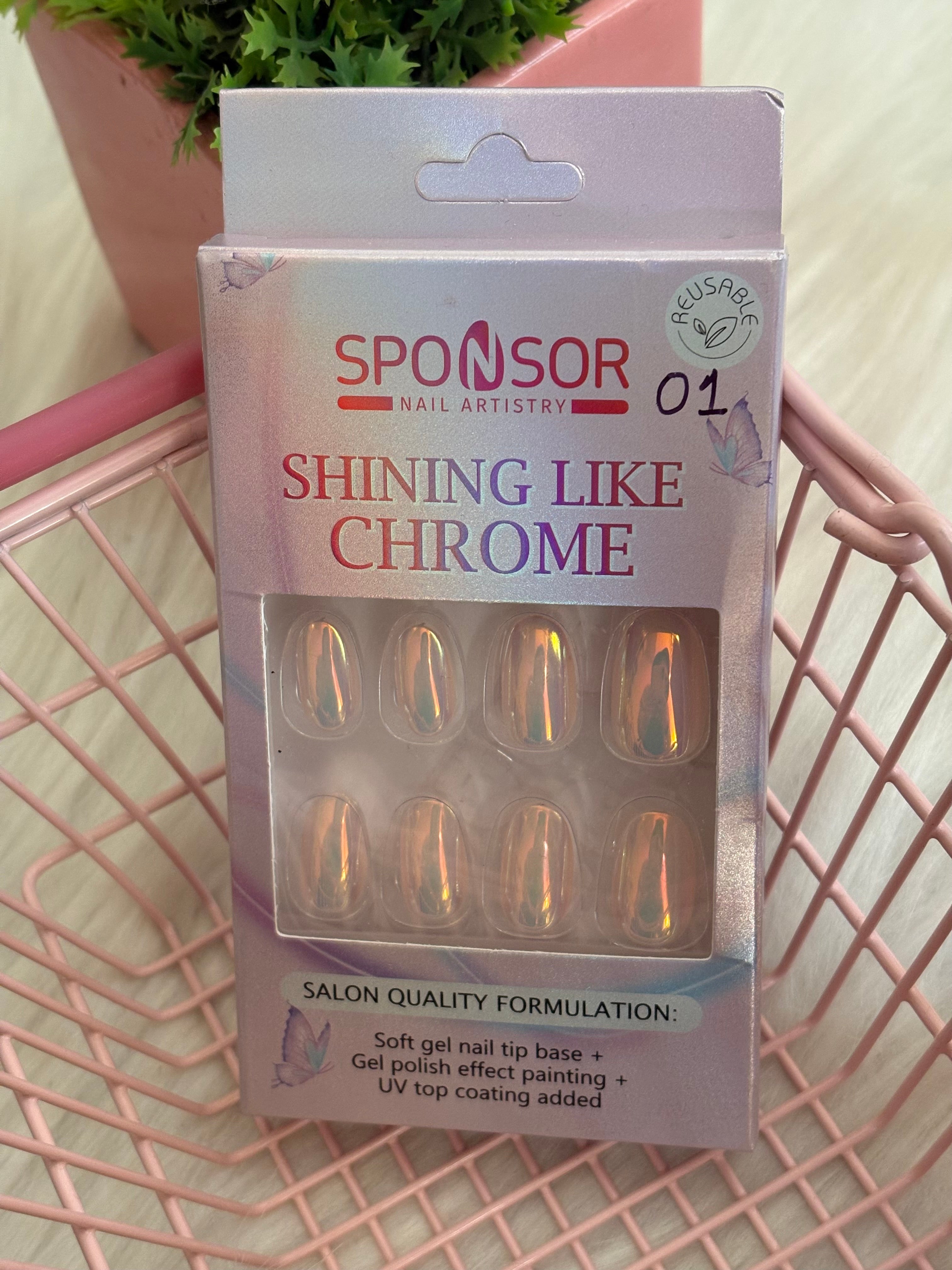 Sponser chrome nails