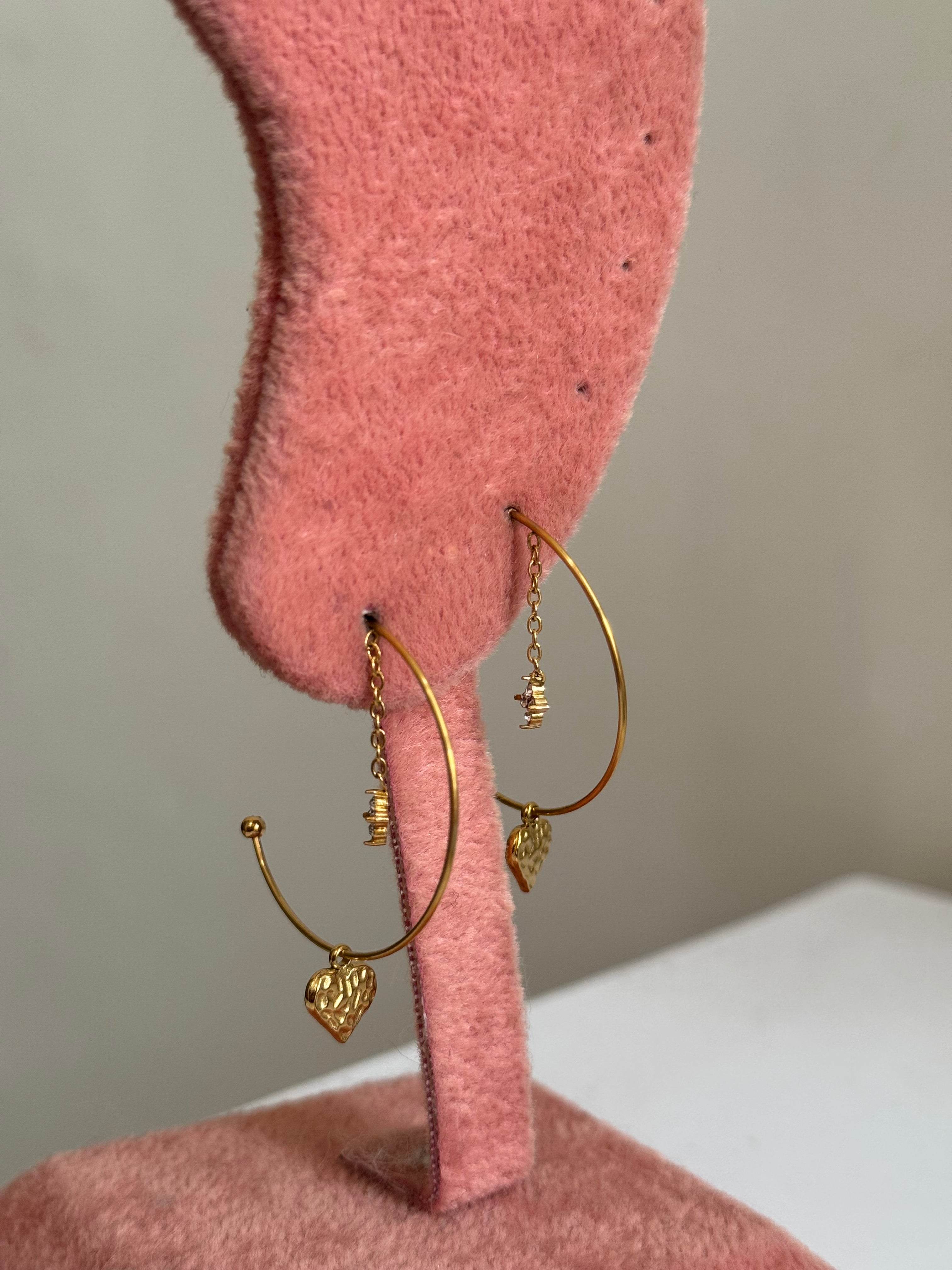 Heart dangling earring