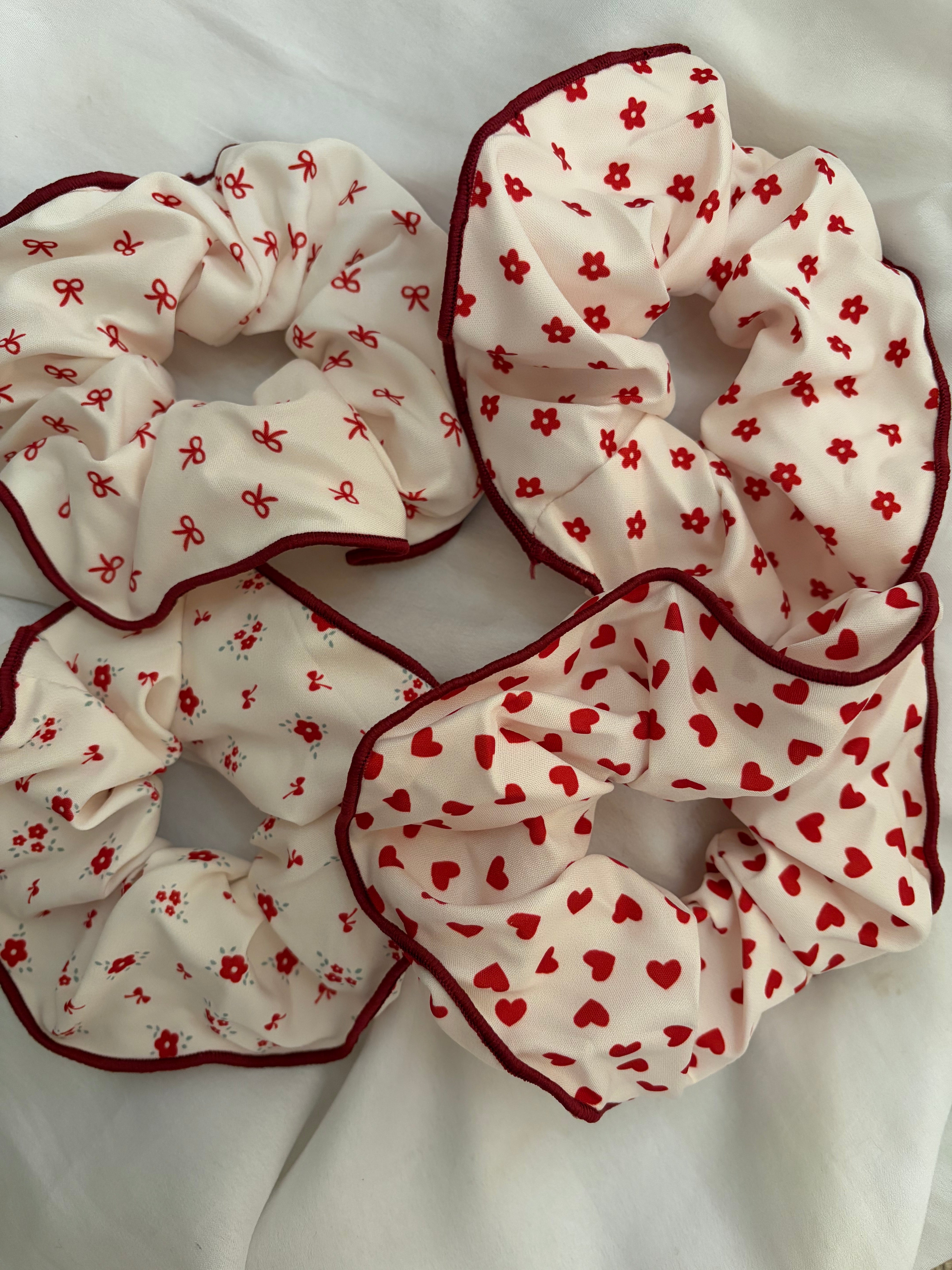 Valentine scrunchies