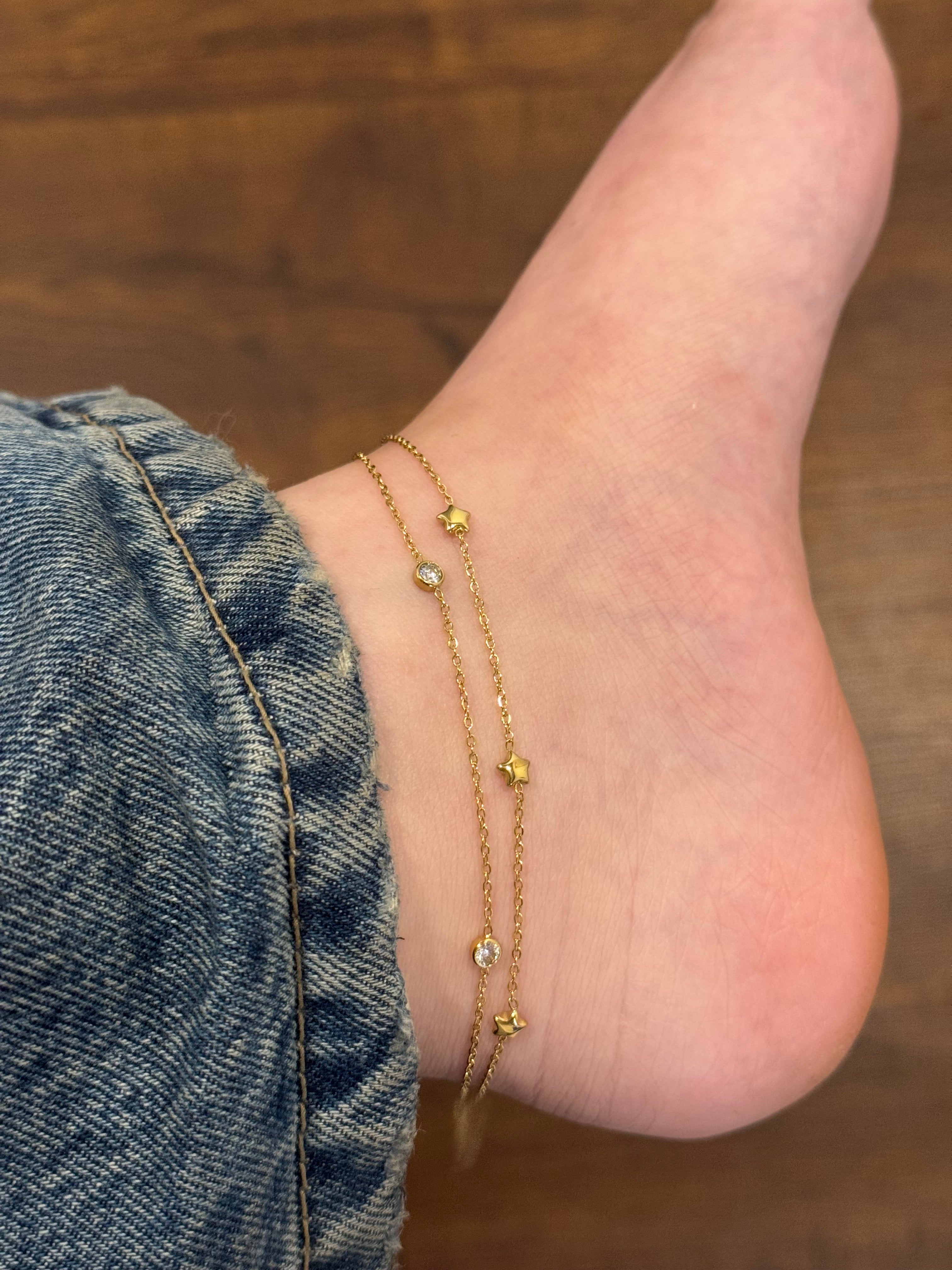 Star layered anklet