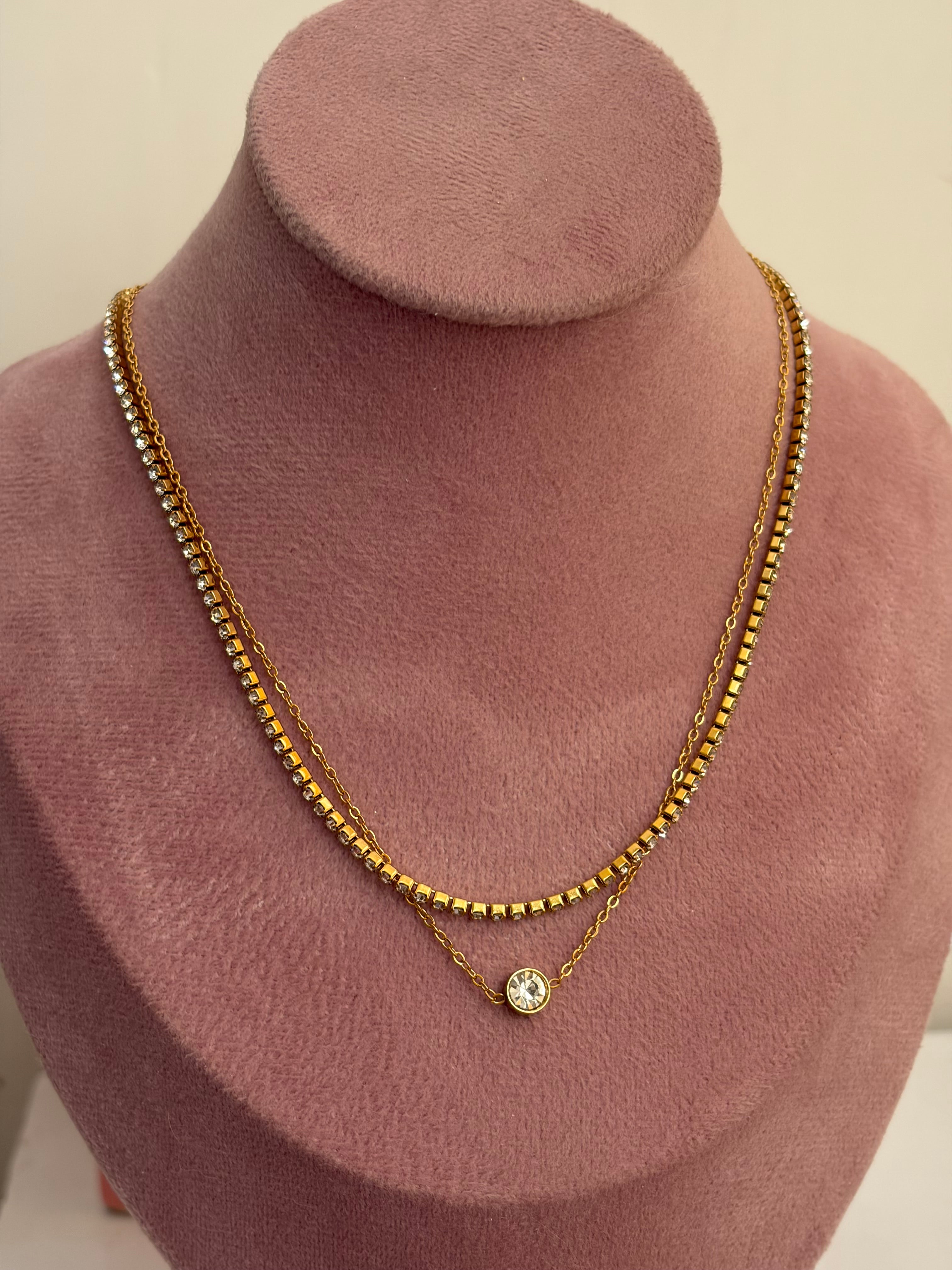 Promise layered necklace