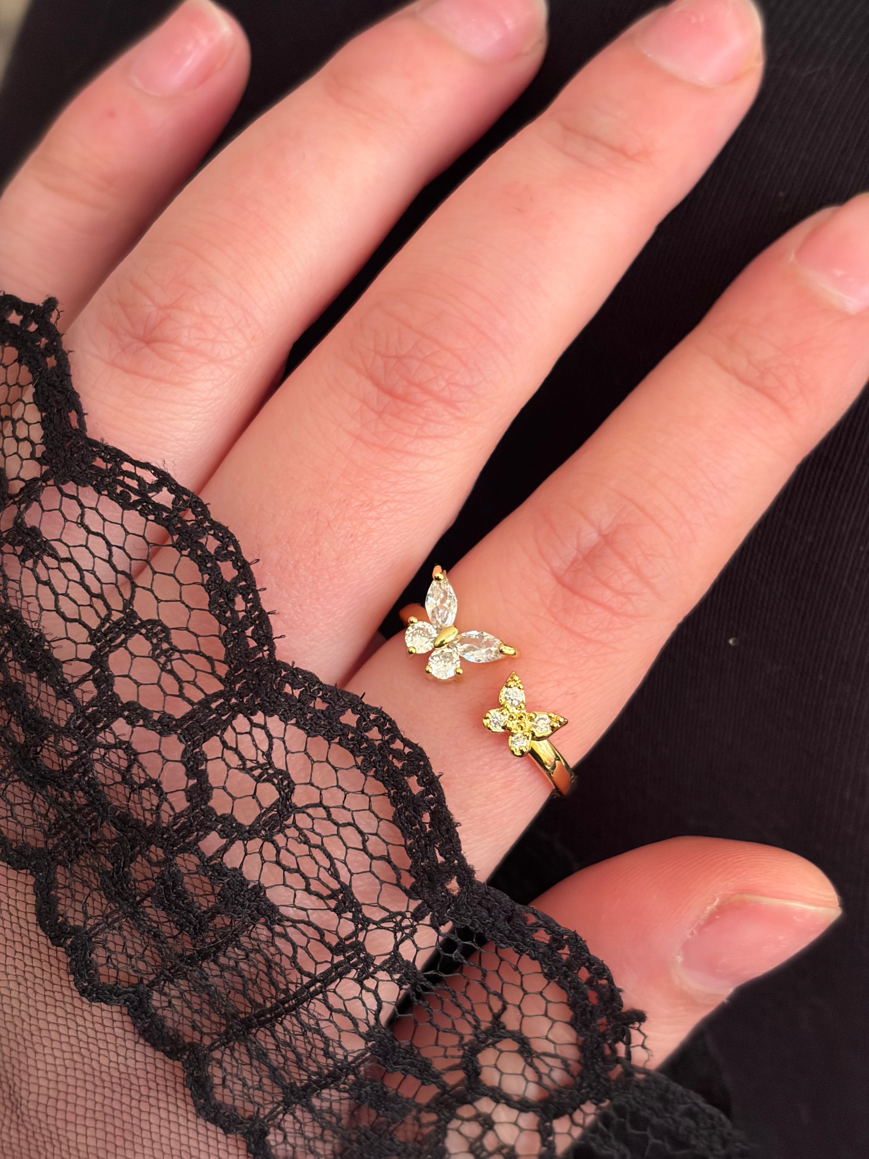 Double Butterfly ring