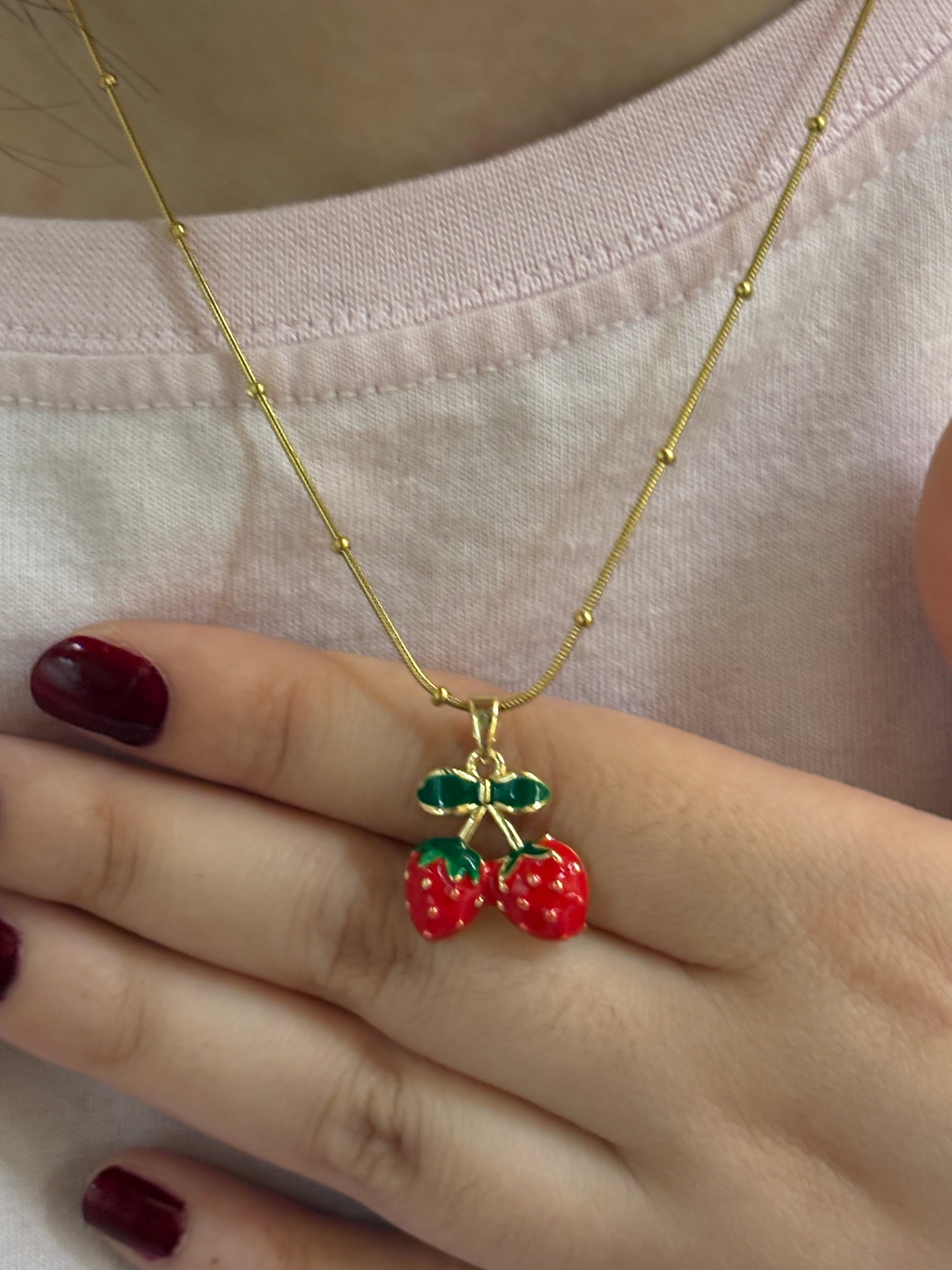 Strawberry necklace