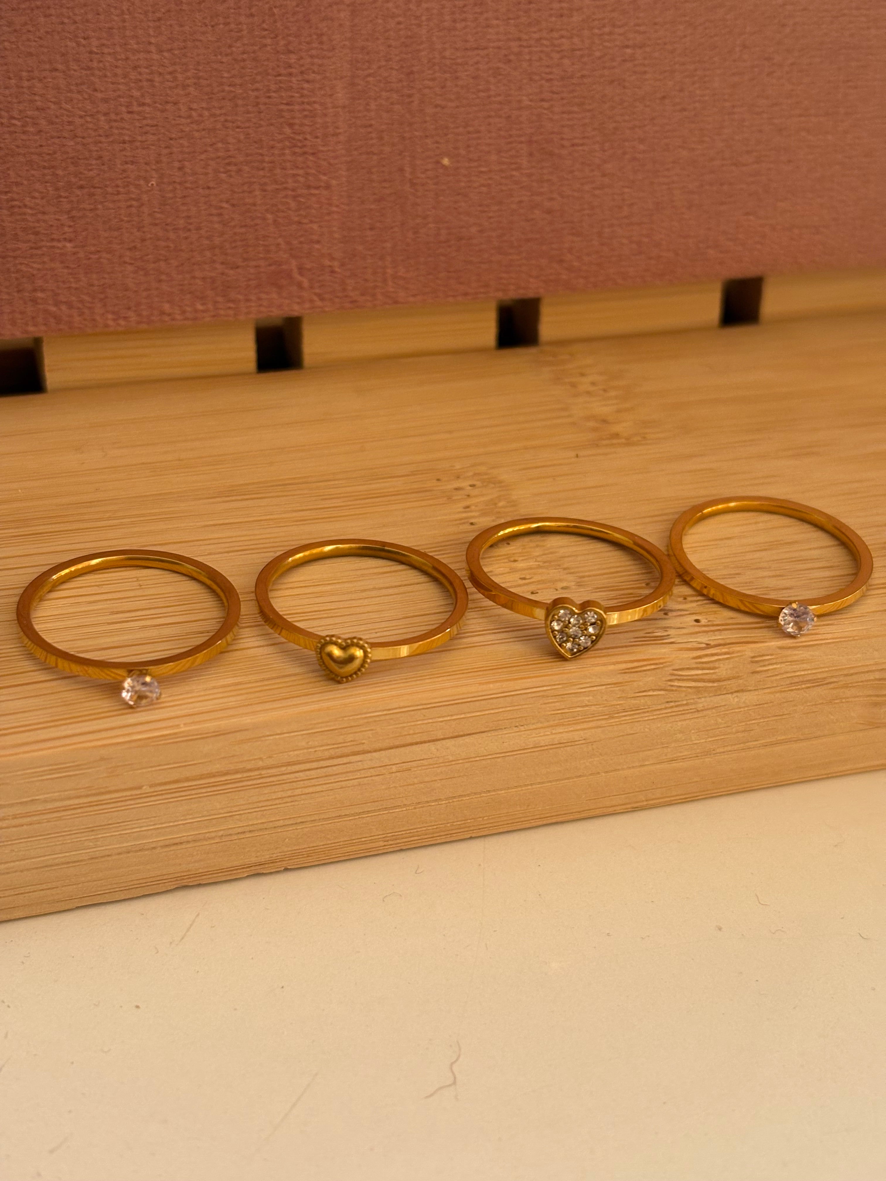 Hearts ring set