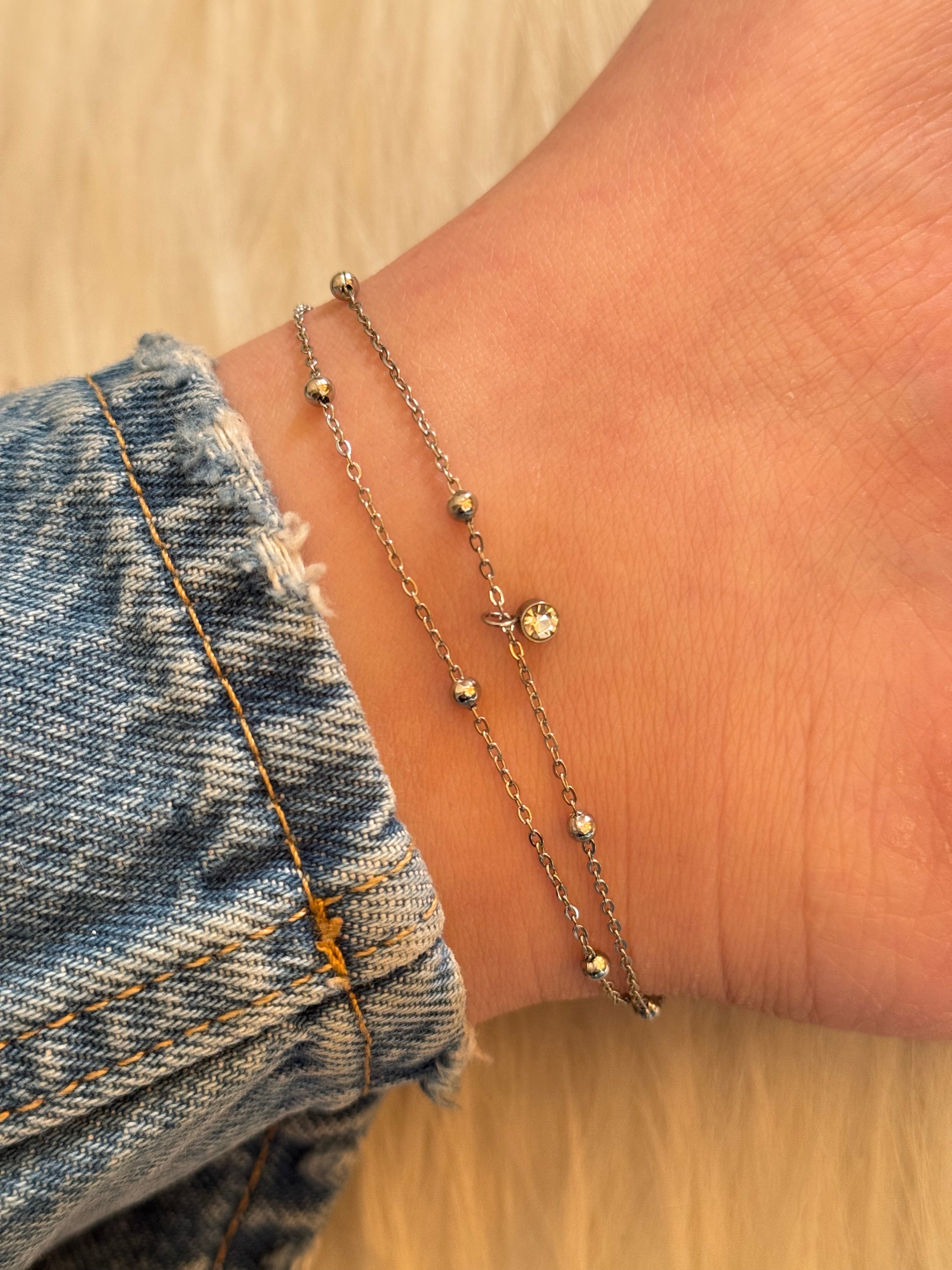 Dainty layered anklet (1pc)