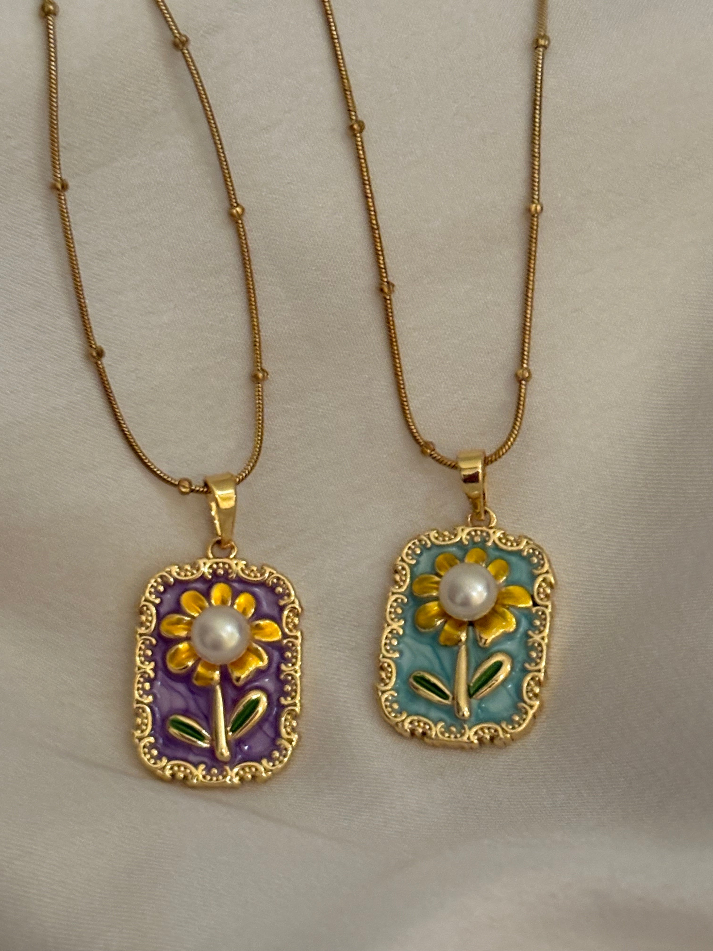 Sunflower necklace