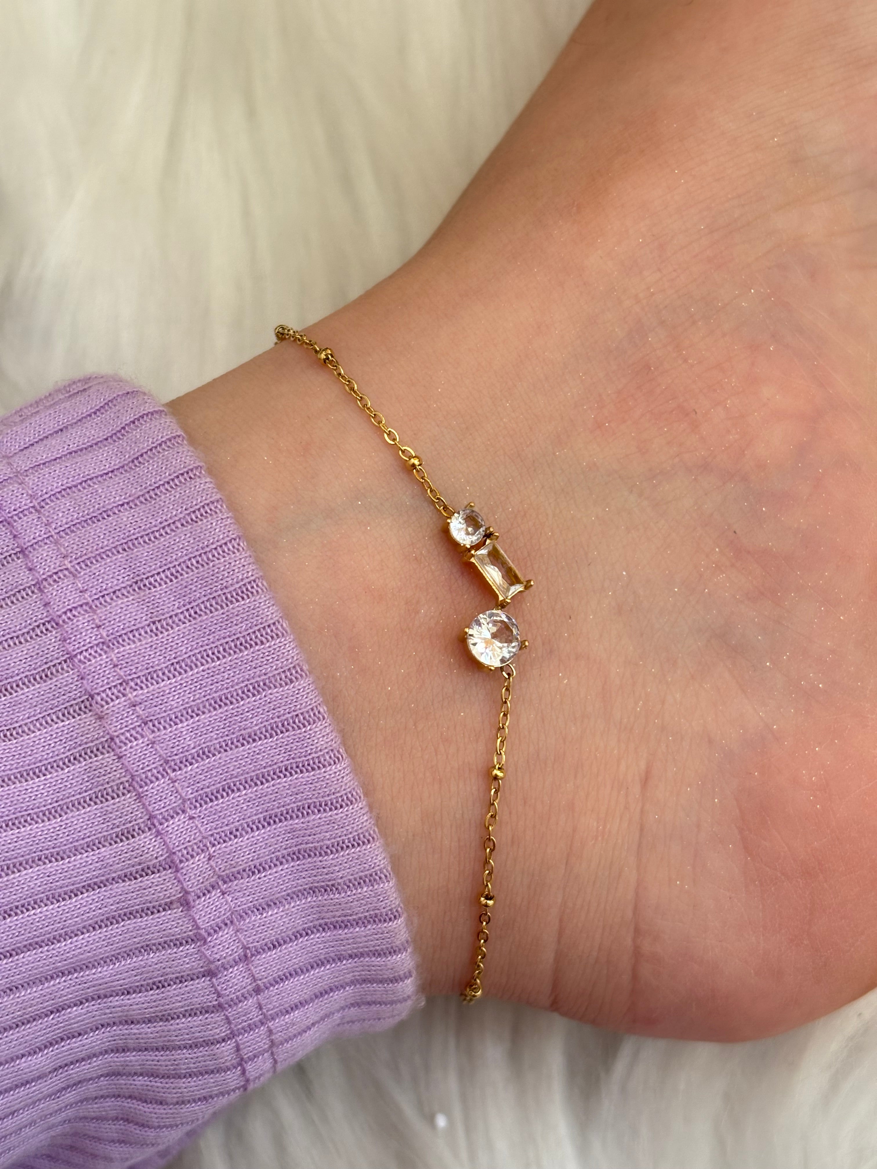 Amber anklet (1pc)