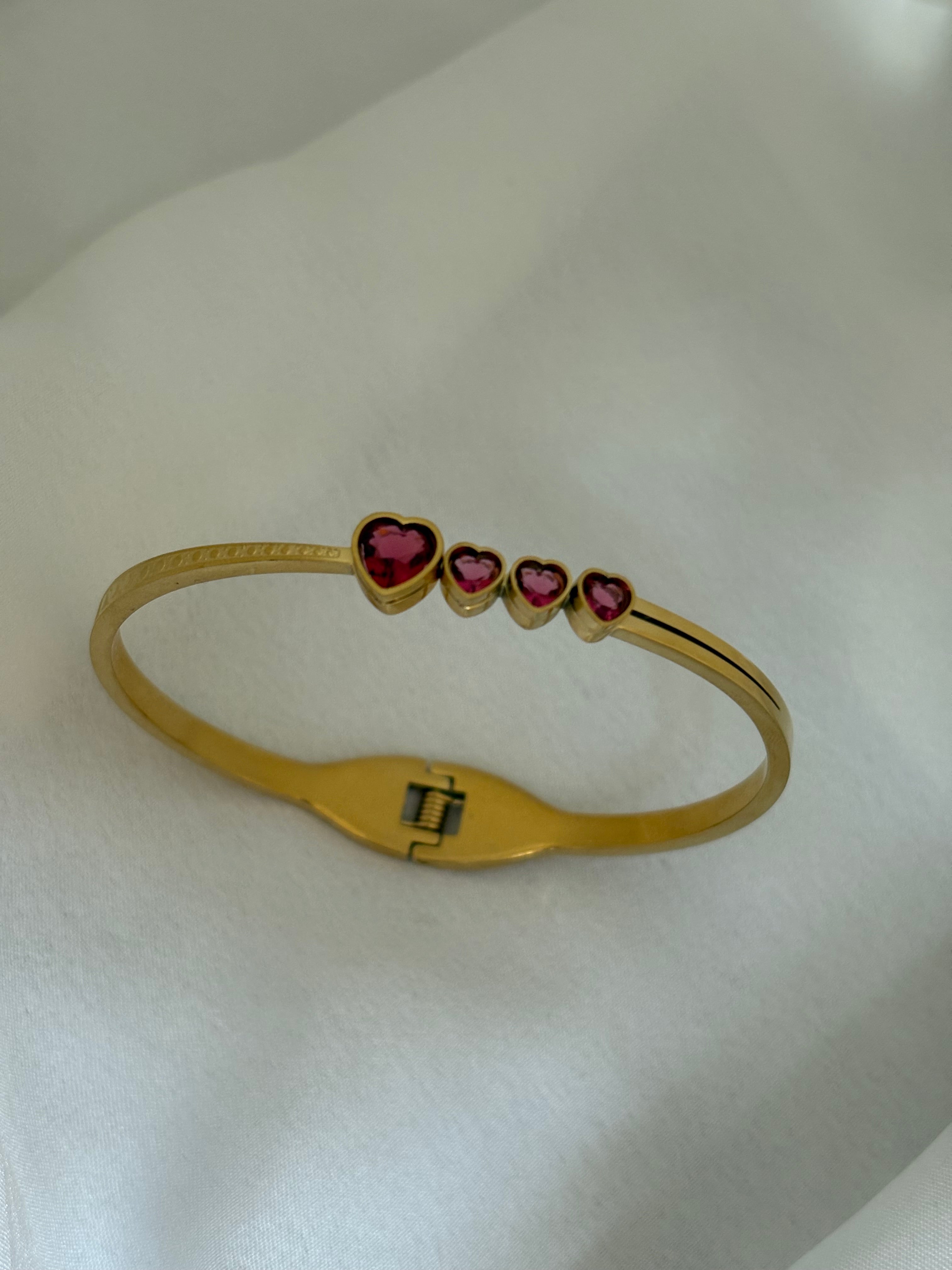 Red heart bracelet