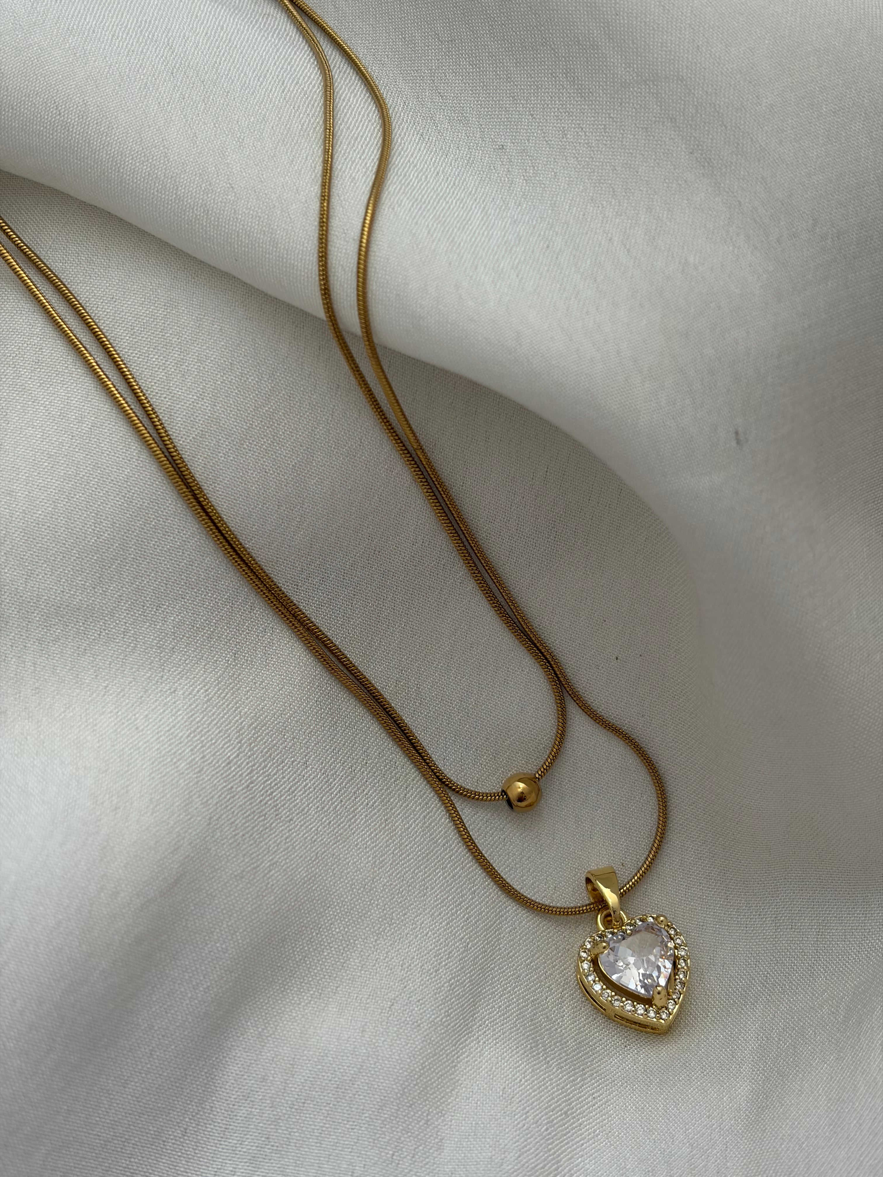 Heartie layered necklace