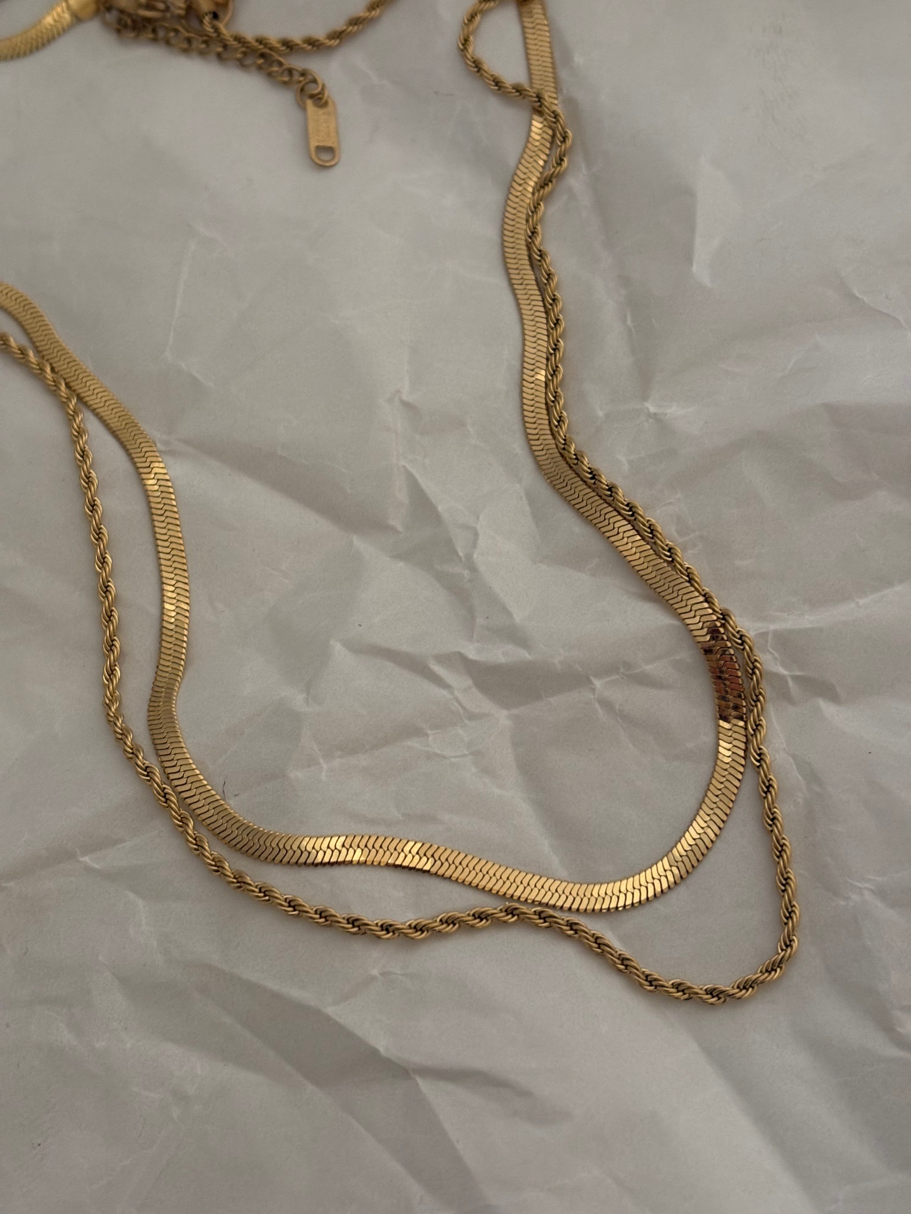 Rope layered necklace