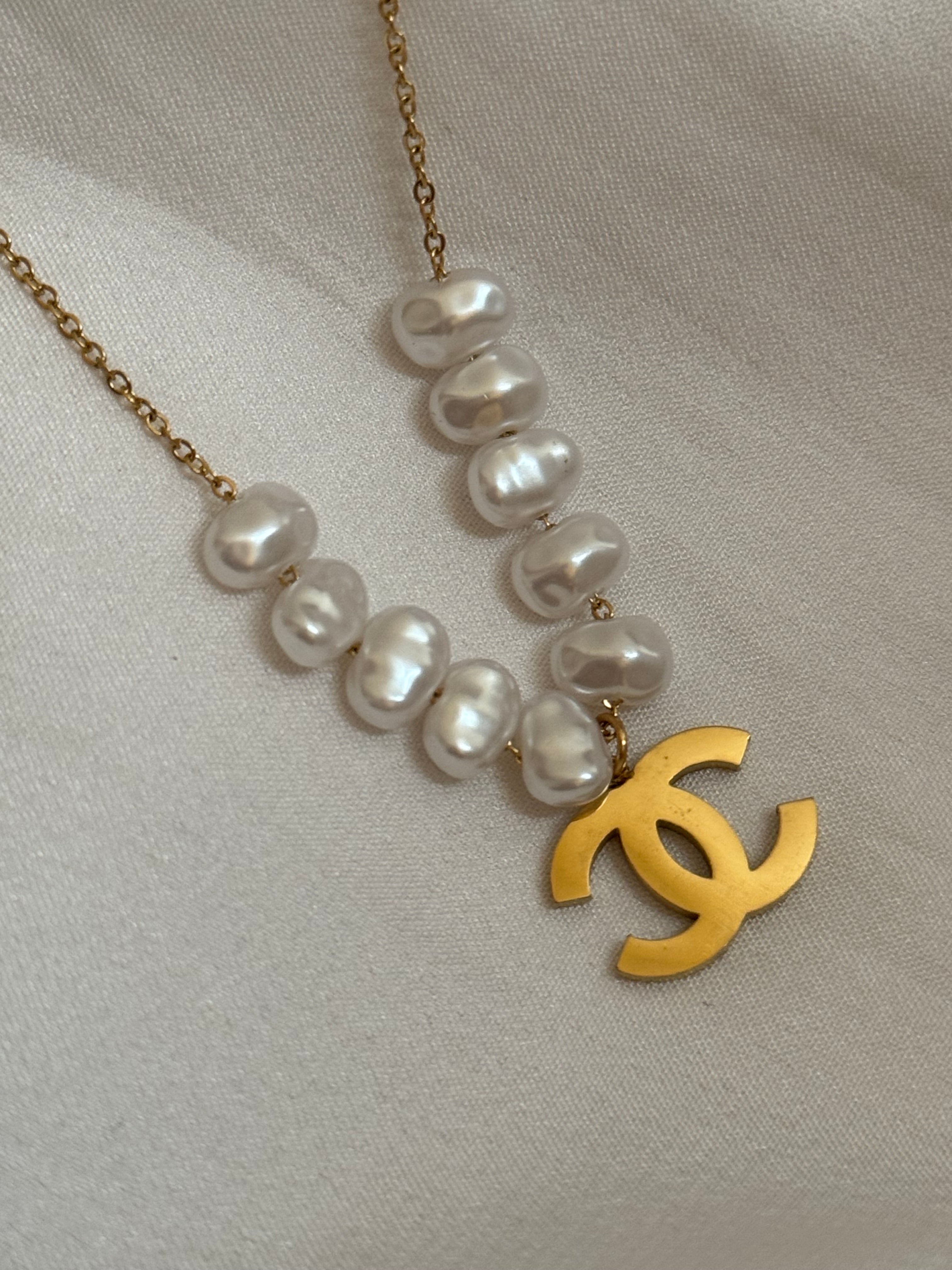 Cc pearl necklace