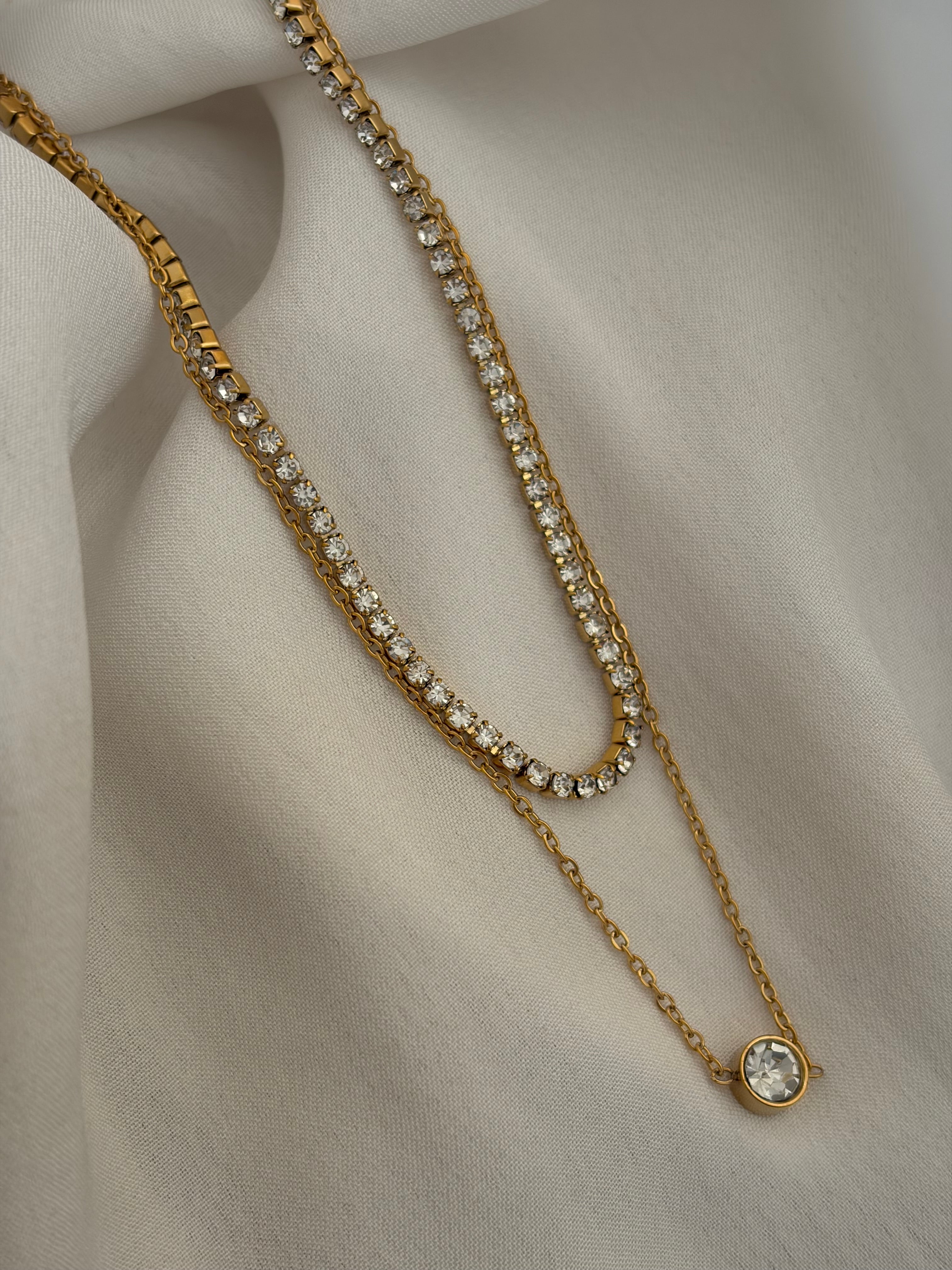 Promise layered necklace