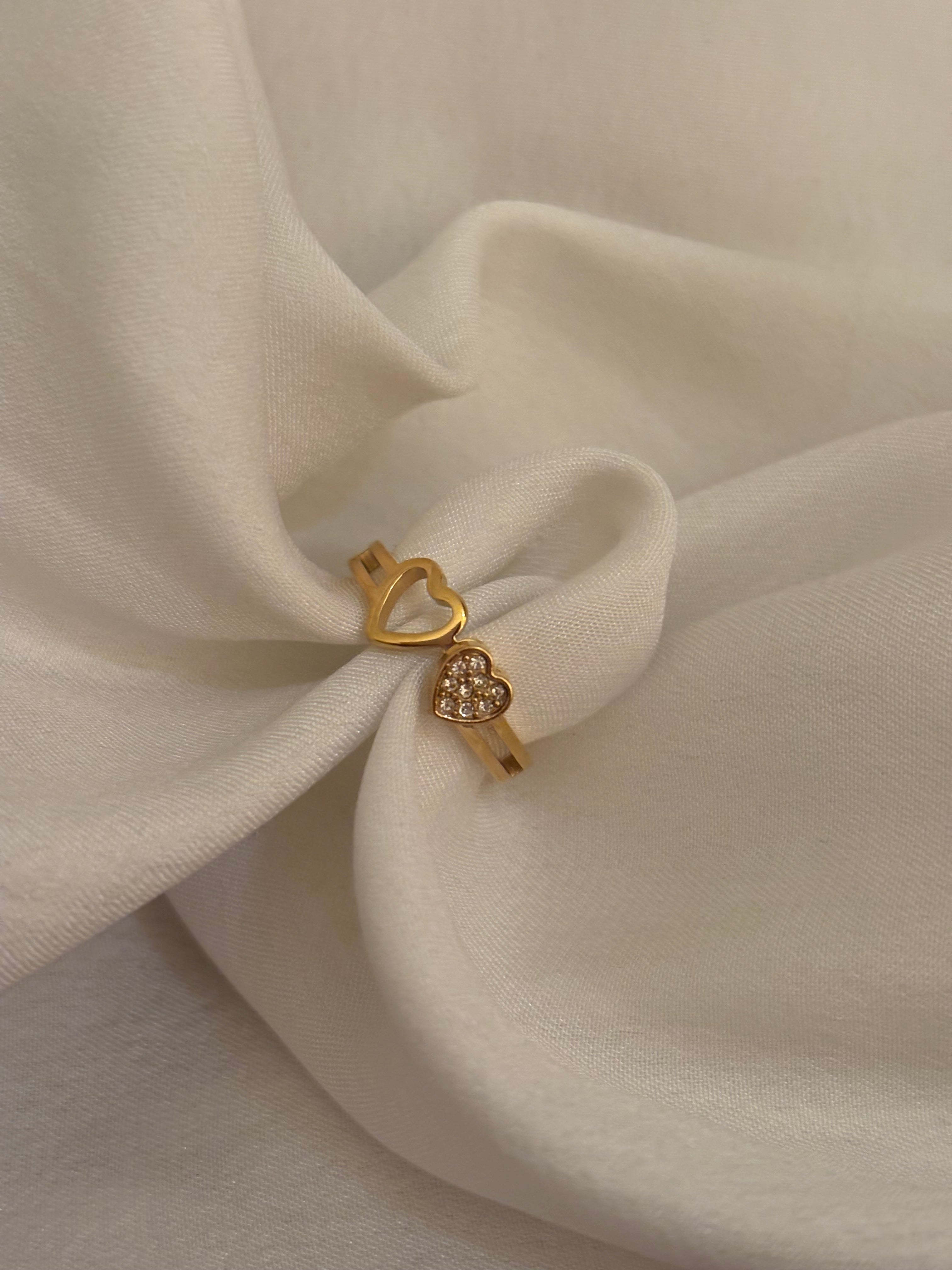Duo Heart ring