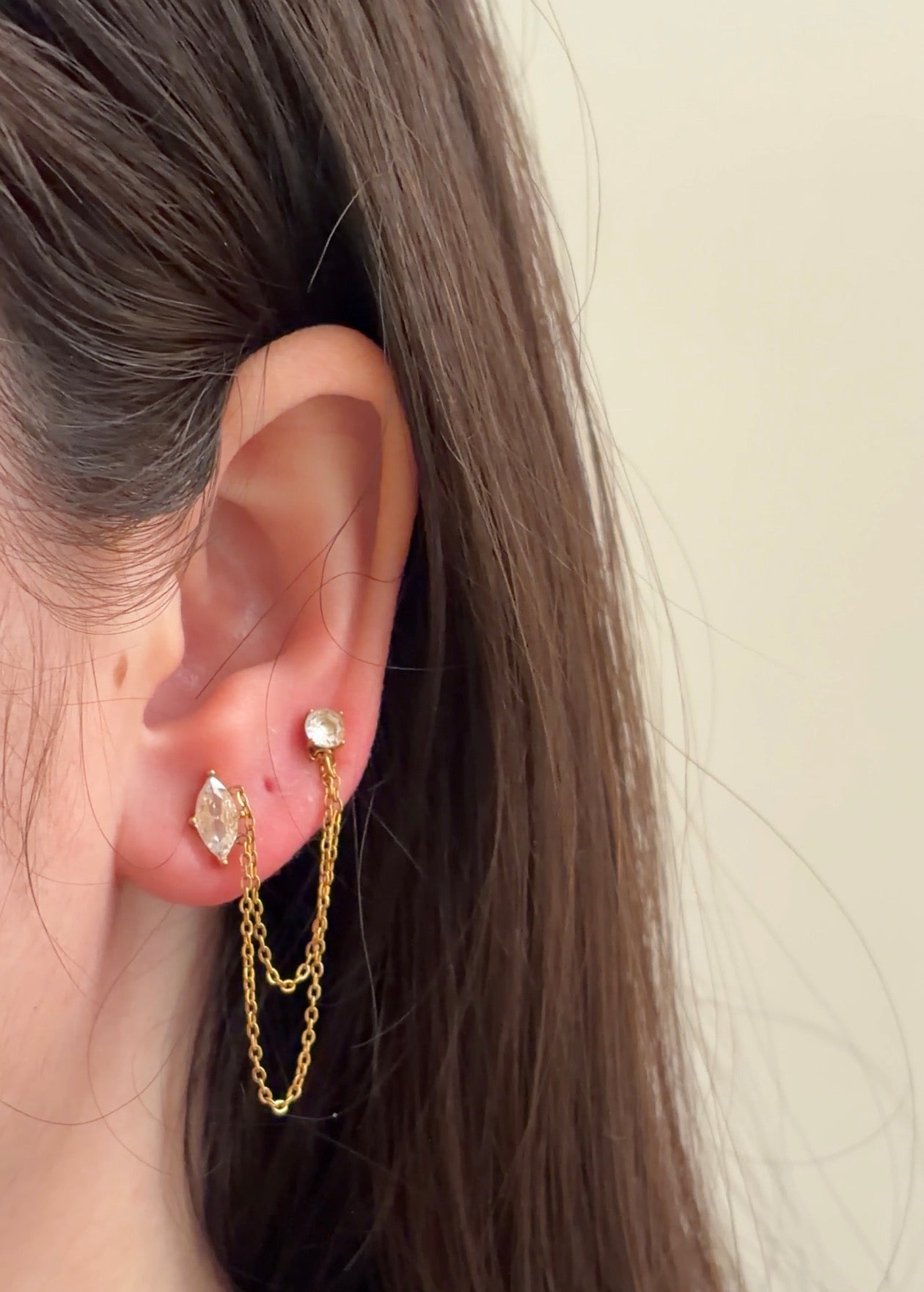 Dew chain earring(pair)
