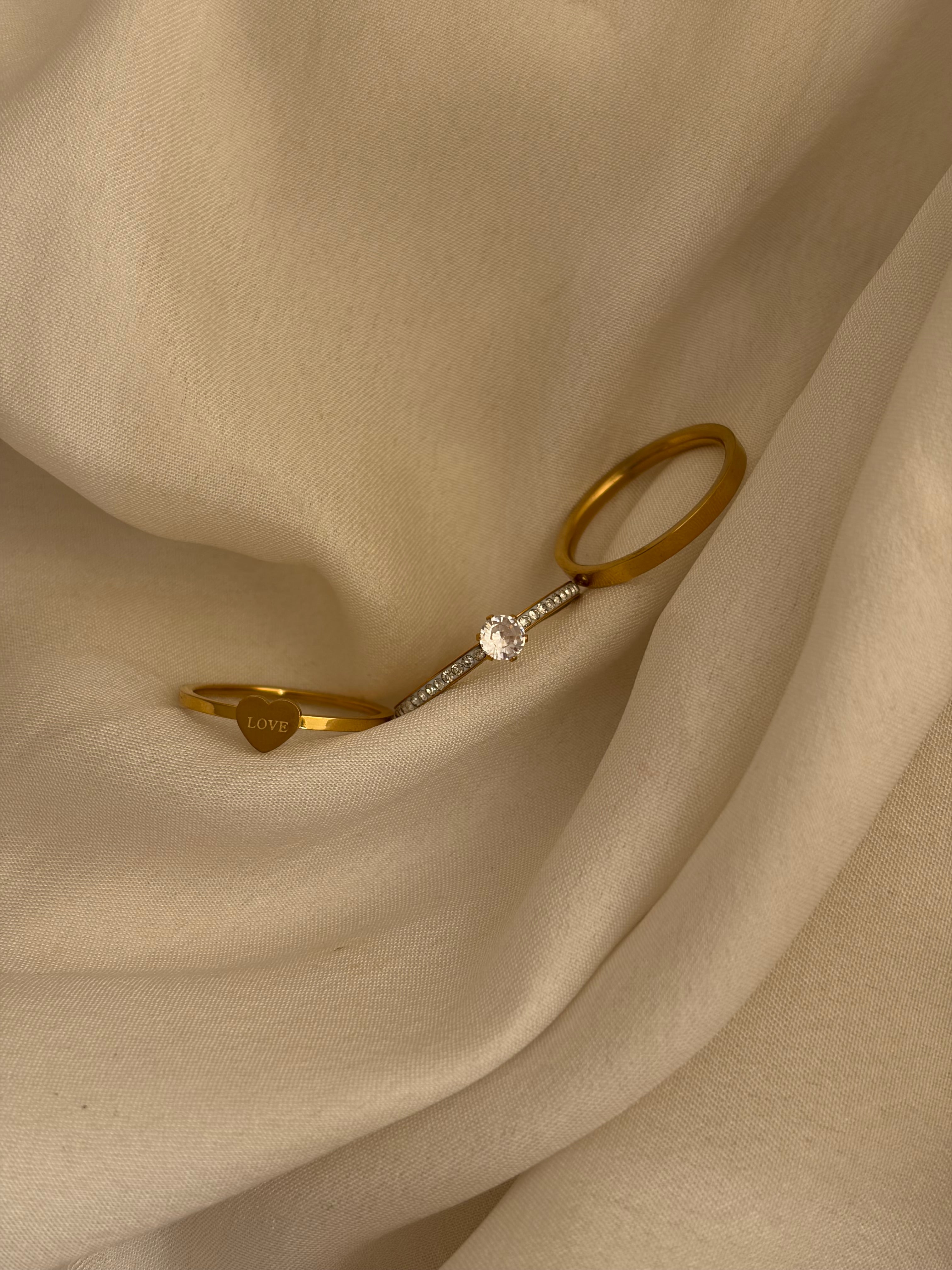 Heart ring set