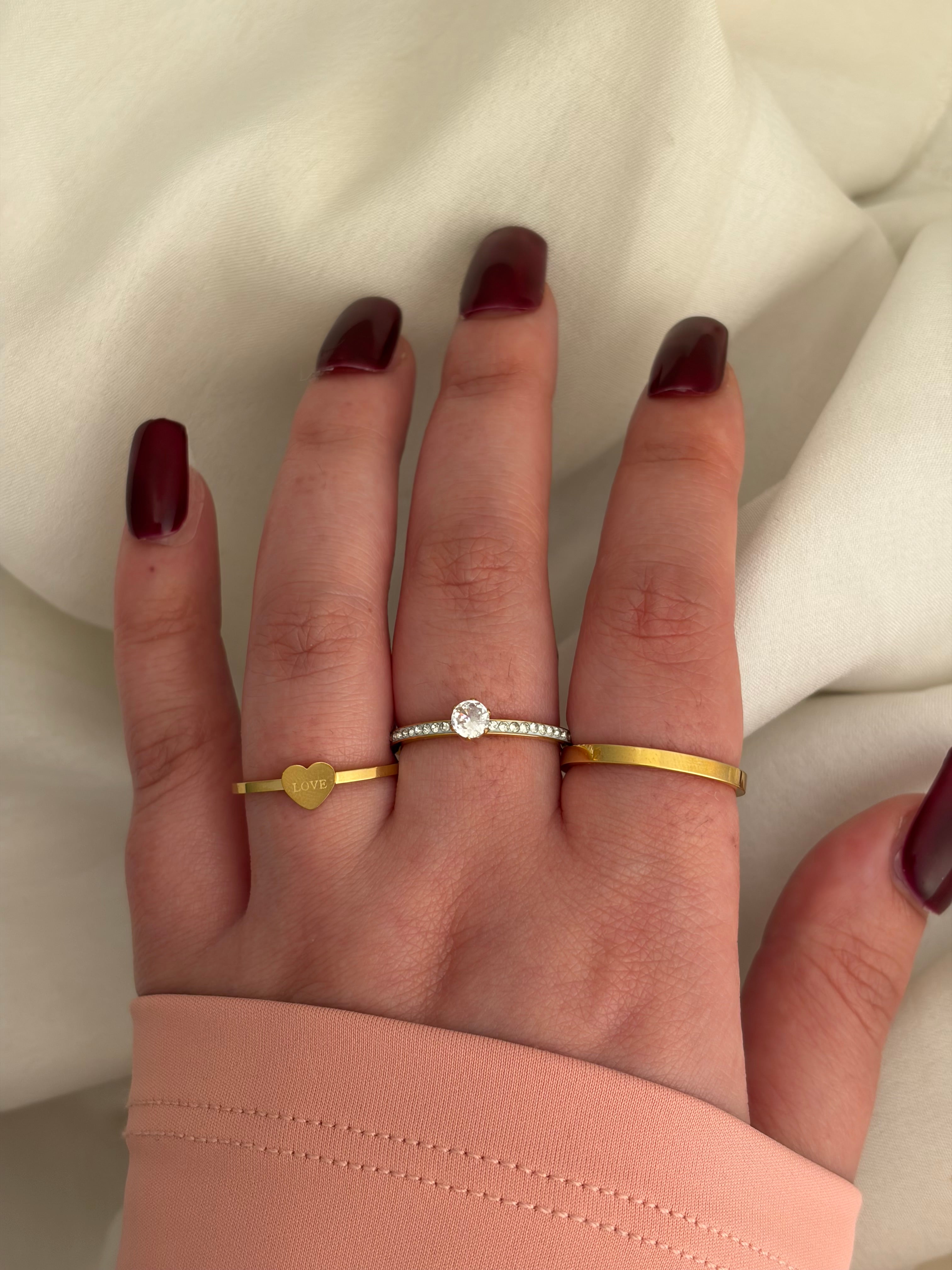 Heart ring set