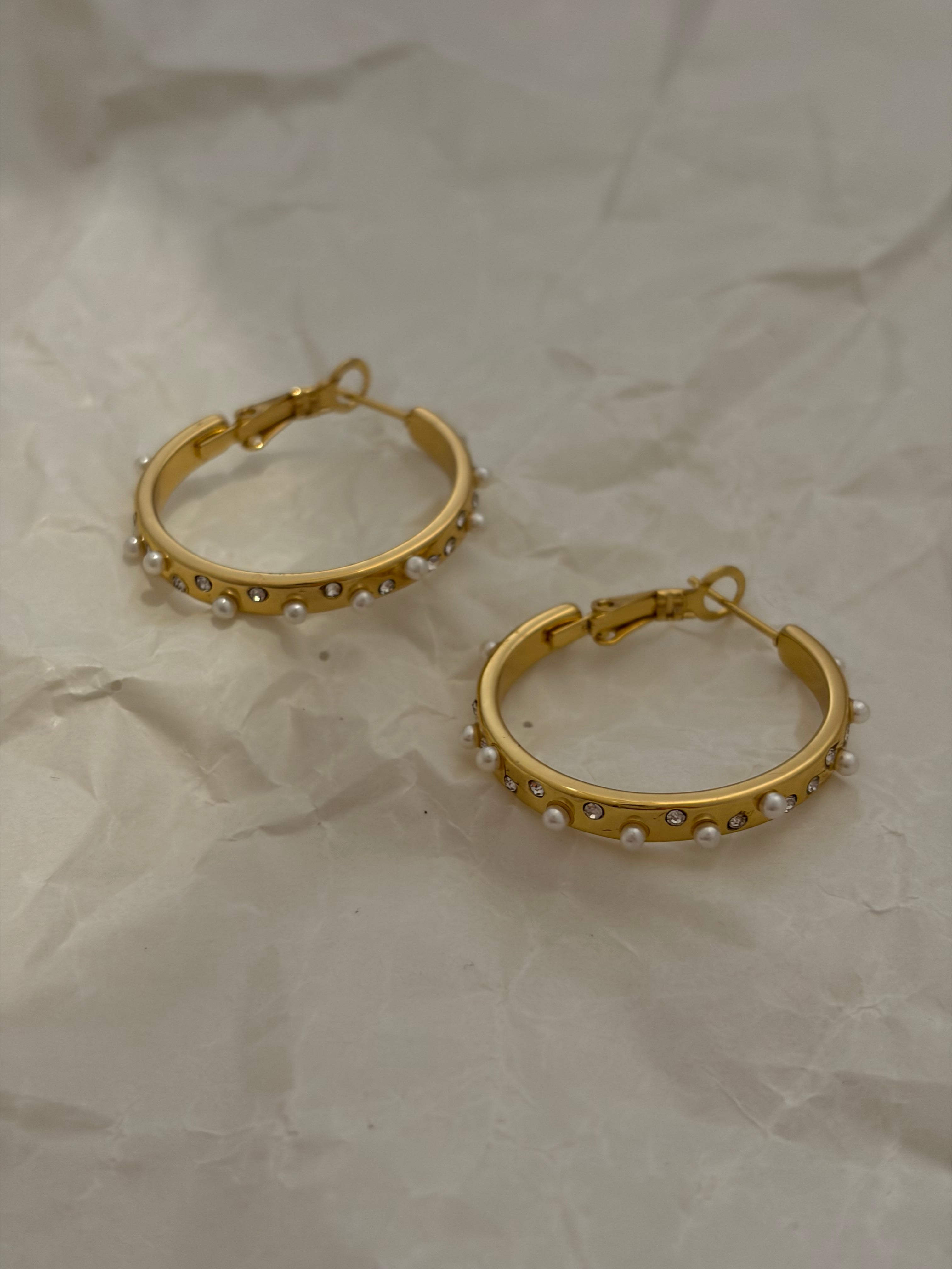 Pearl hoops