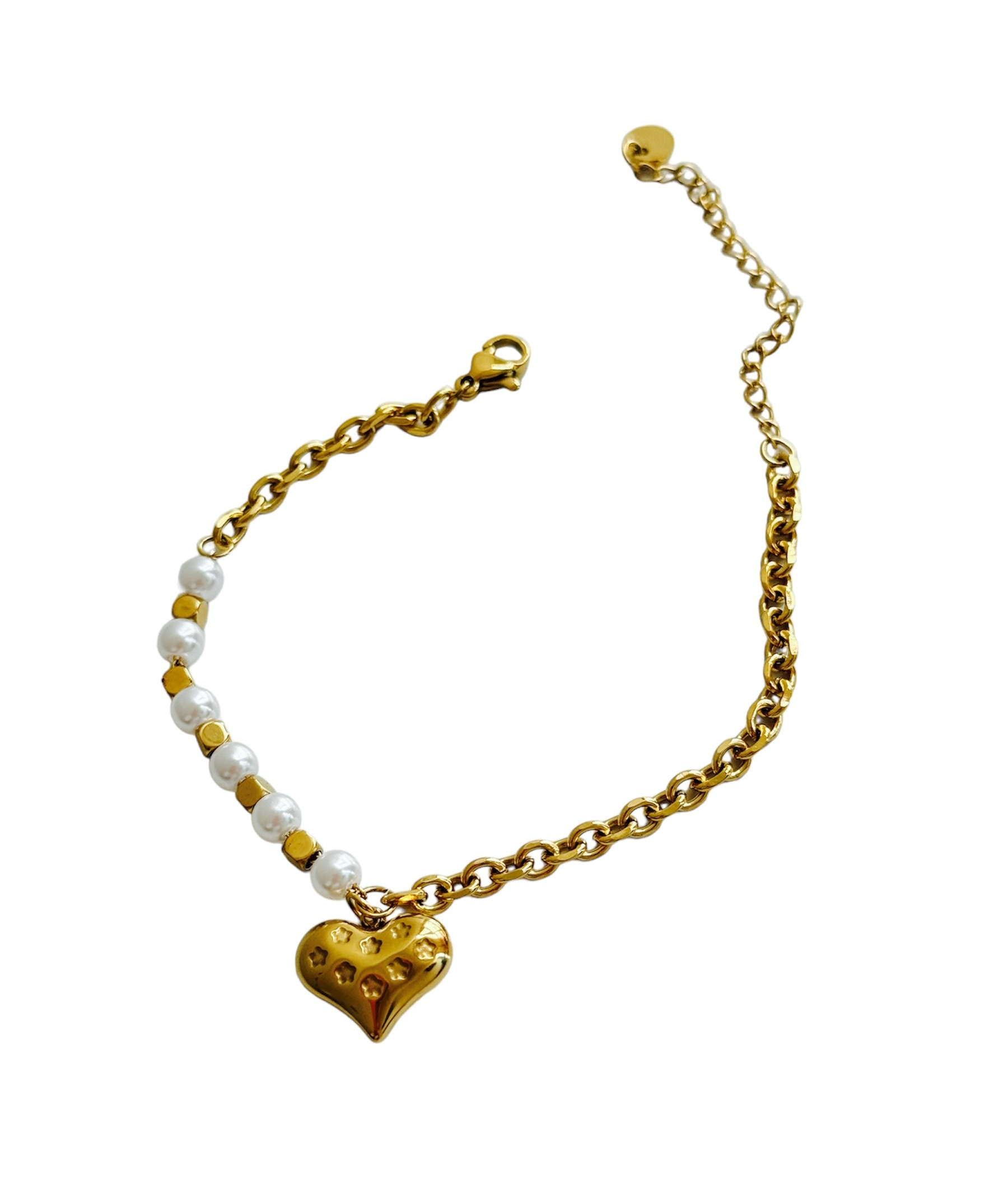 Heart pearl bracelet