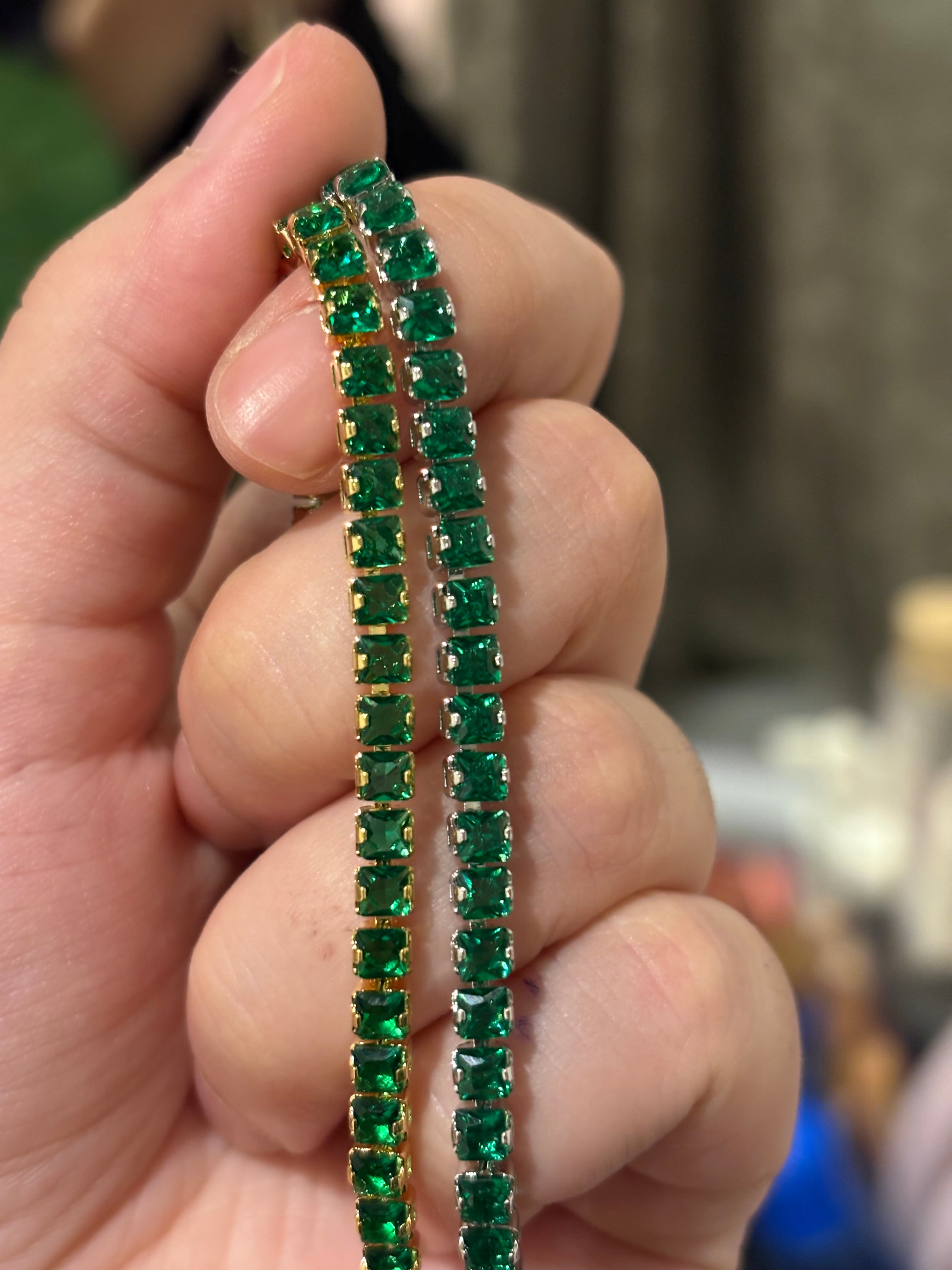 Vera tennis bracelet(emerald)
