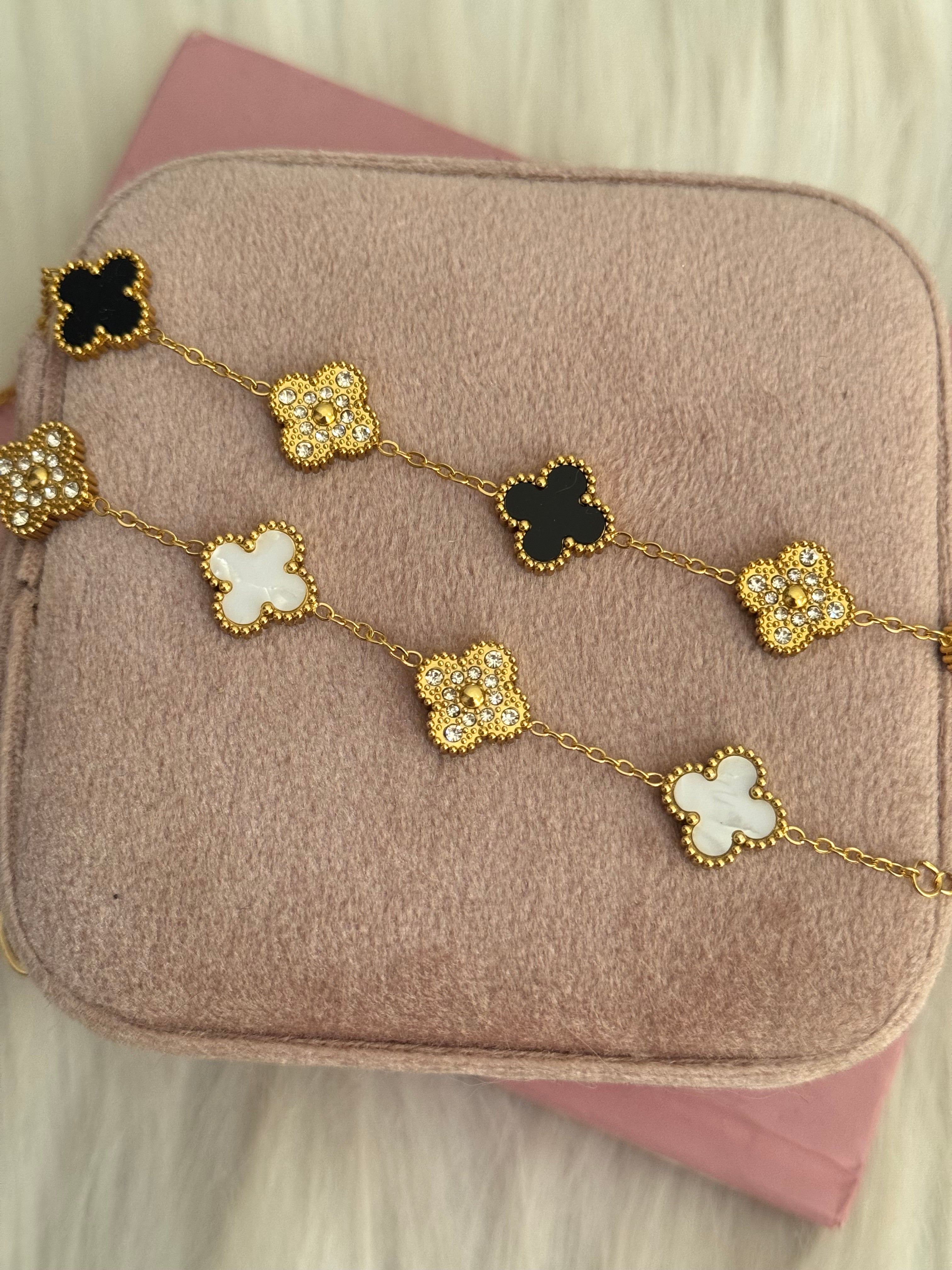 Clover studded bracelet